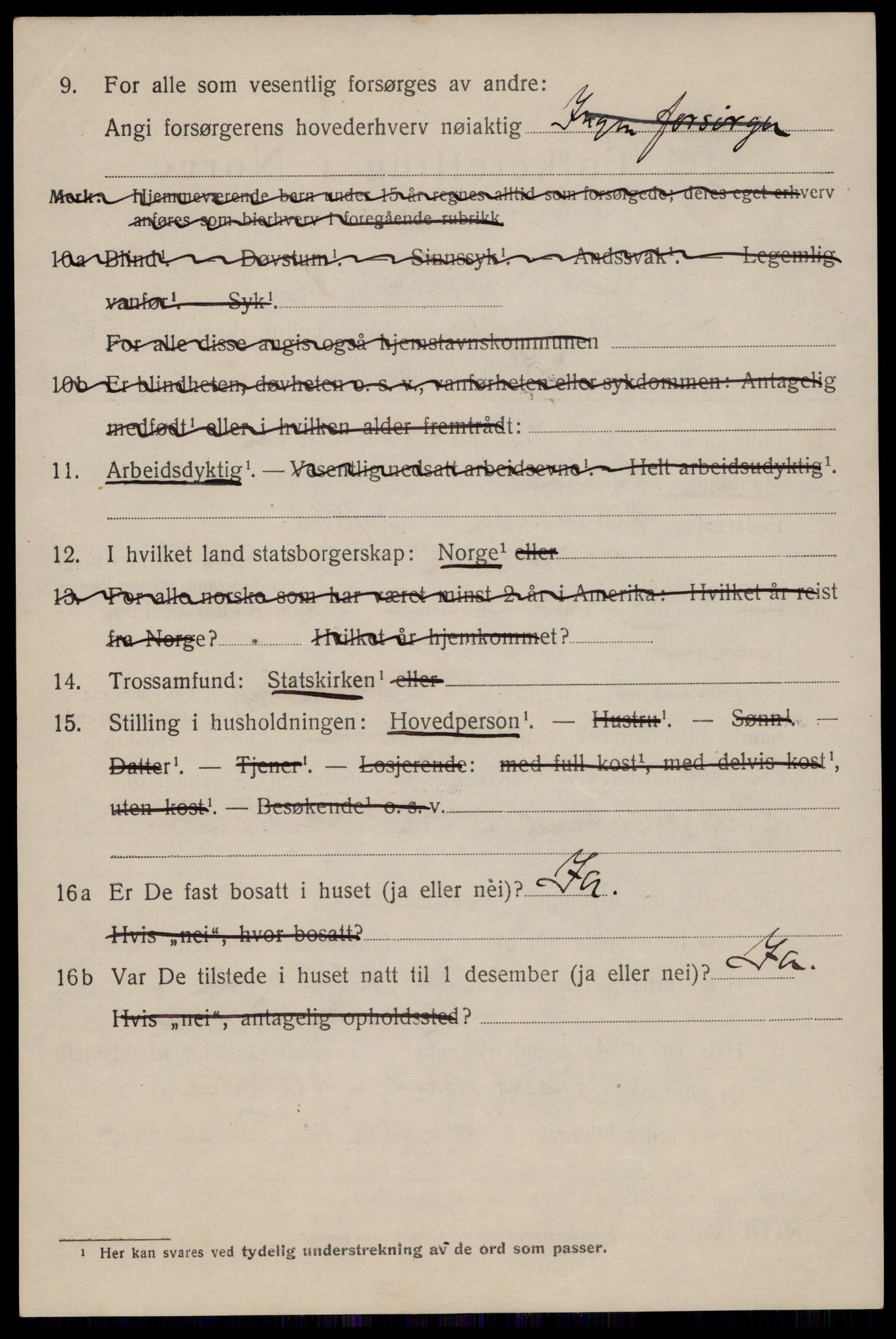 SAST, 1920 census for Stavanger, 1920, p. 93997