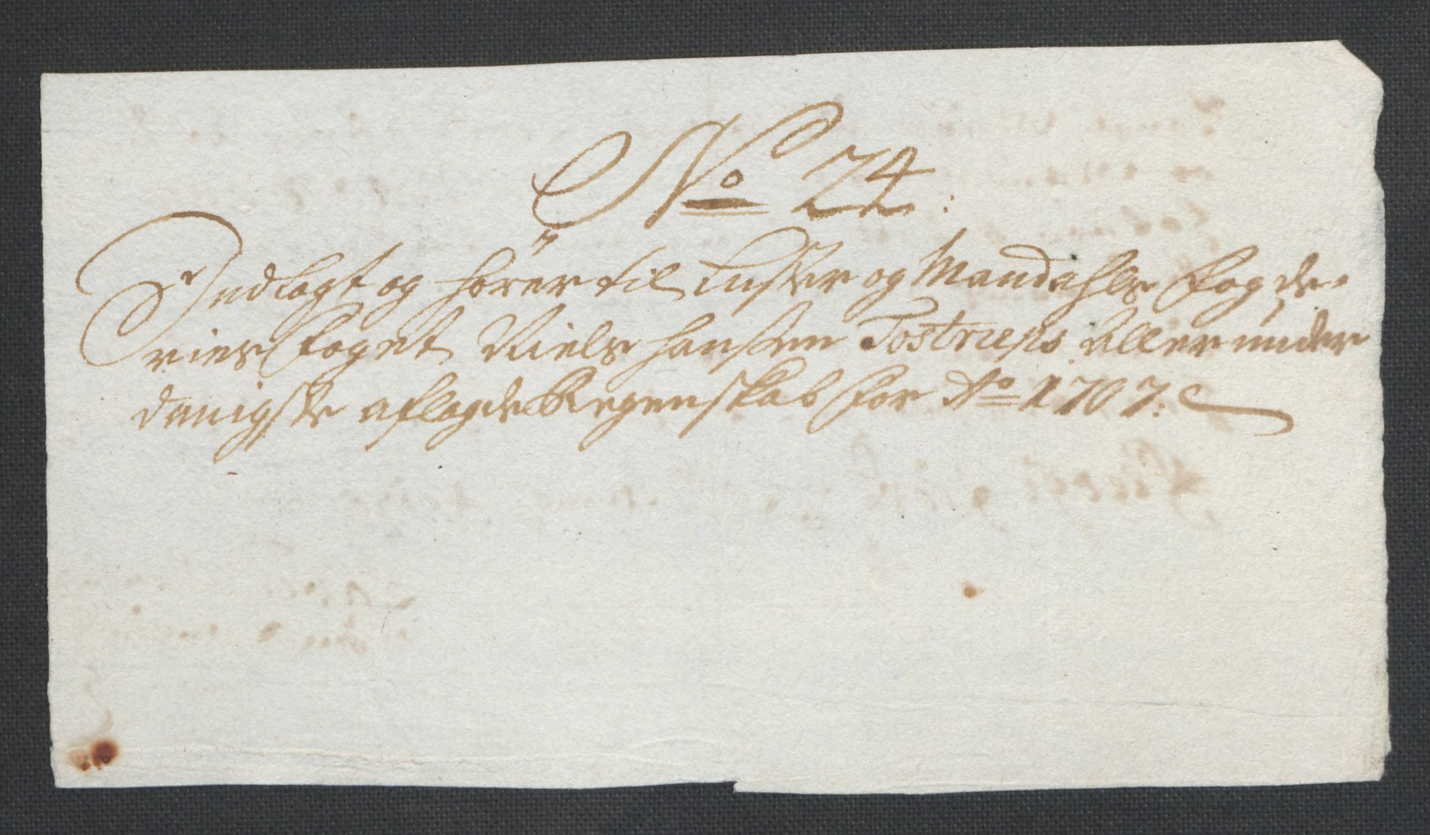 Rentekammeret inntil 1814, Reviderte regnskaper, Fogderegnskap, RA/EA-4092/R43/L2551: Fogderegnskap Lista og Mandal, 1705-1709, p. 492