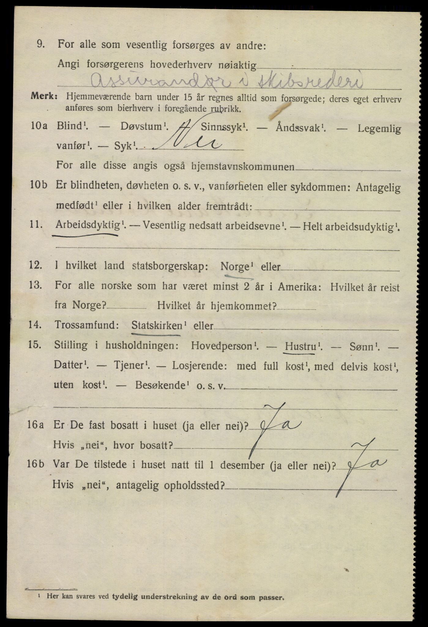 SAK, 1920 census for Kristiansand, 1920, p. 40140