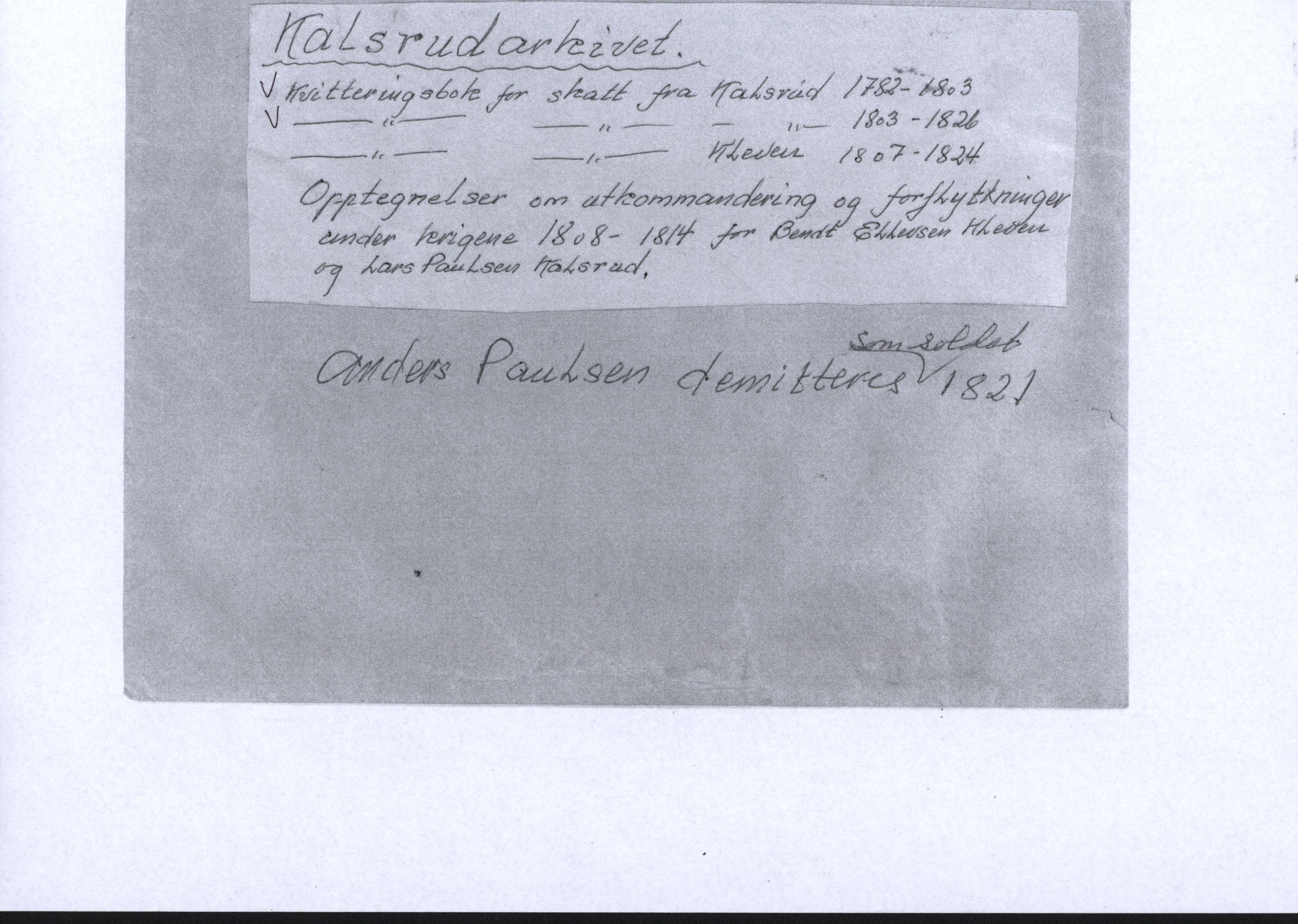 Pa 806 - Kalsrudslekten, VEMU/A-1929/F/L0002: Brev, kvitteringer, invitasjoner, kontrakter m.m., 1782-1870, p. 116