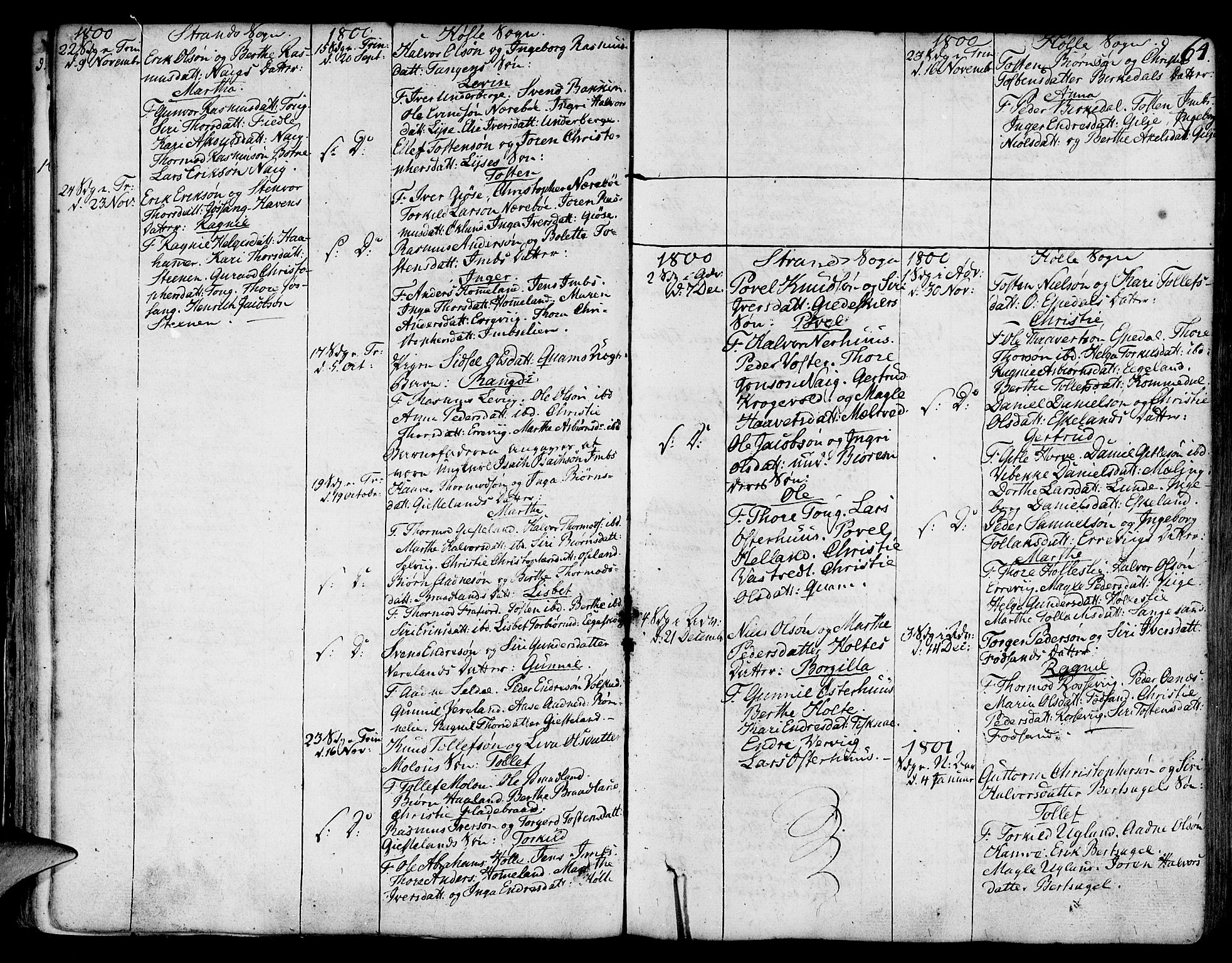 Strand sokneprestkontor, SAST/A-101828/H/Ha/Haa/L0003: Parish register (official) no. A 3, 1769-1816, p. 64