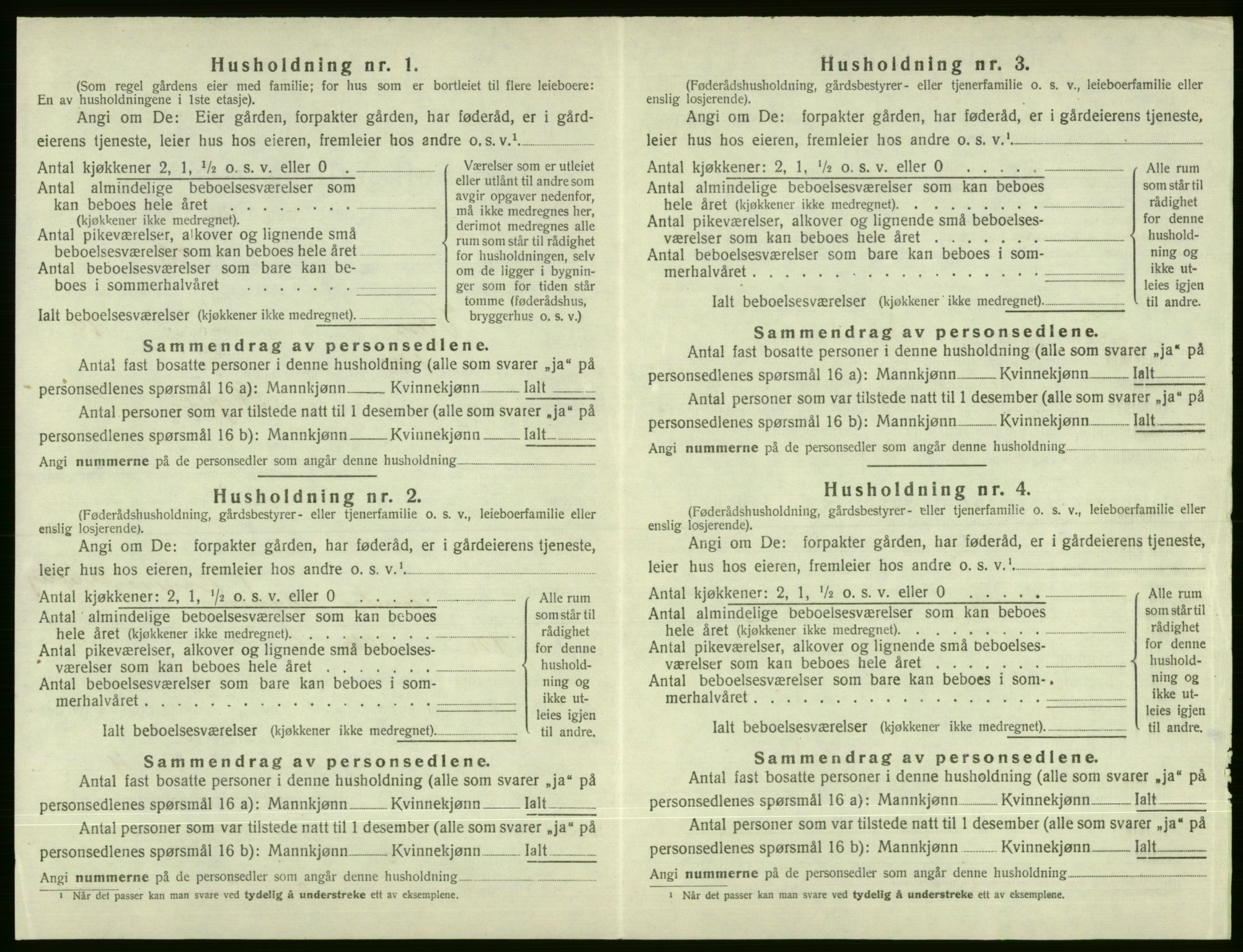 SAB, 1920 census for Voss, 1920, p. 1752