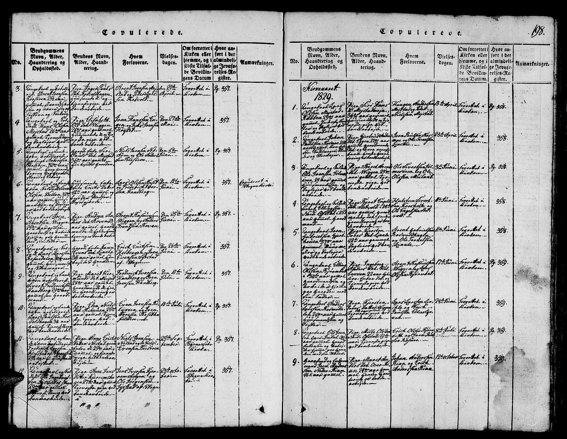 Ministerialprotokoller, klokkerbøker og fødselsregistre - Sør-Trøndelag, SAT/A-1456/665/L0776: Parish register (copy) no. 665C01, 1817-1837, p. 198