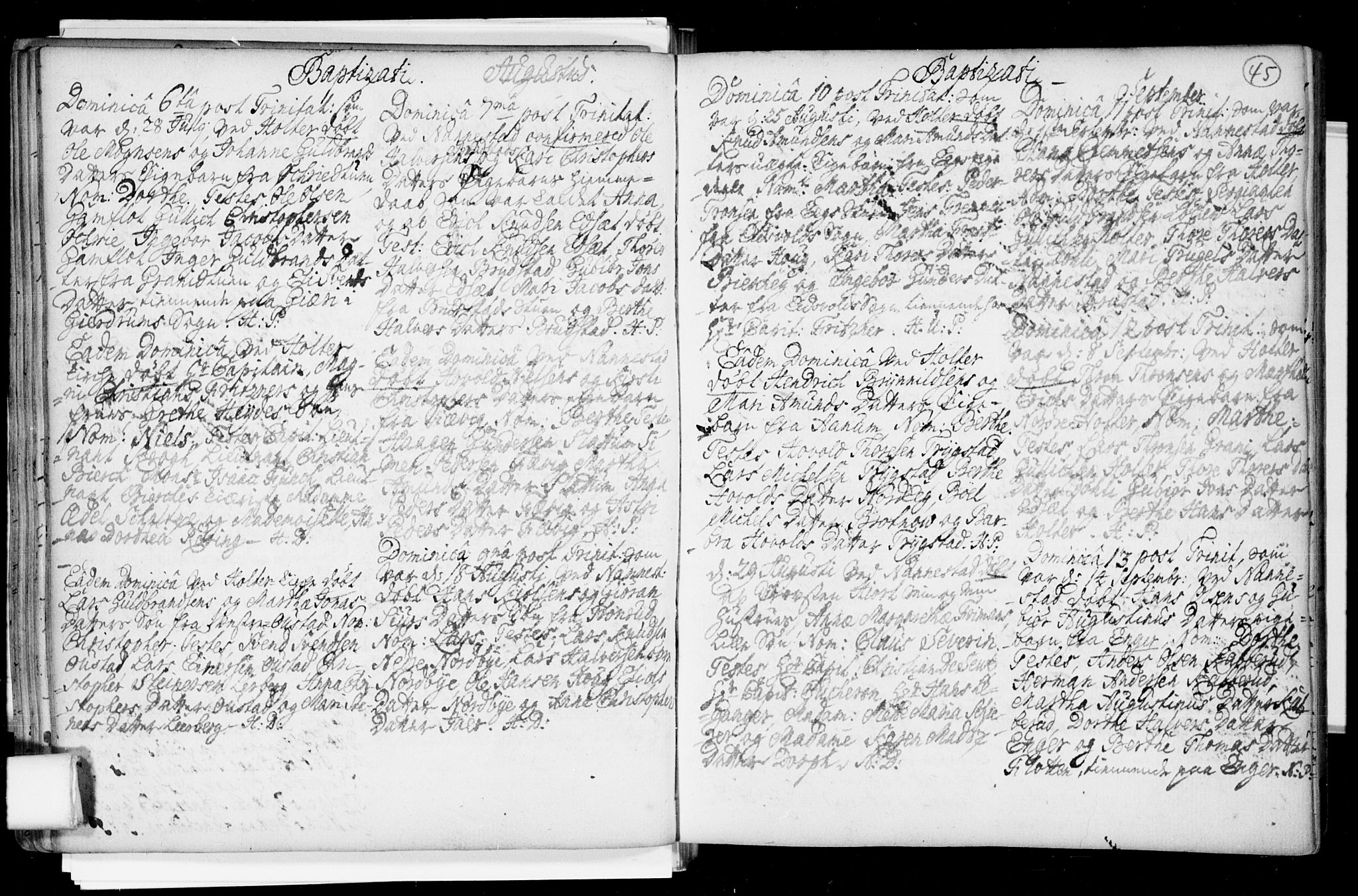 Nannestad prestekontor Kirkebøker, AV/SAO-A-10414a/F/Fa/L0005: Parish register (official) no. I 5, 1729-1738, p. 45