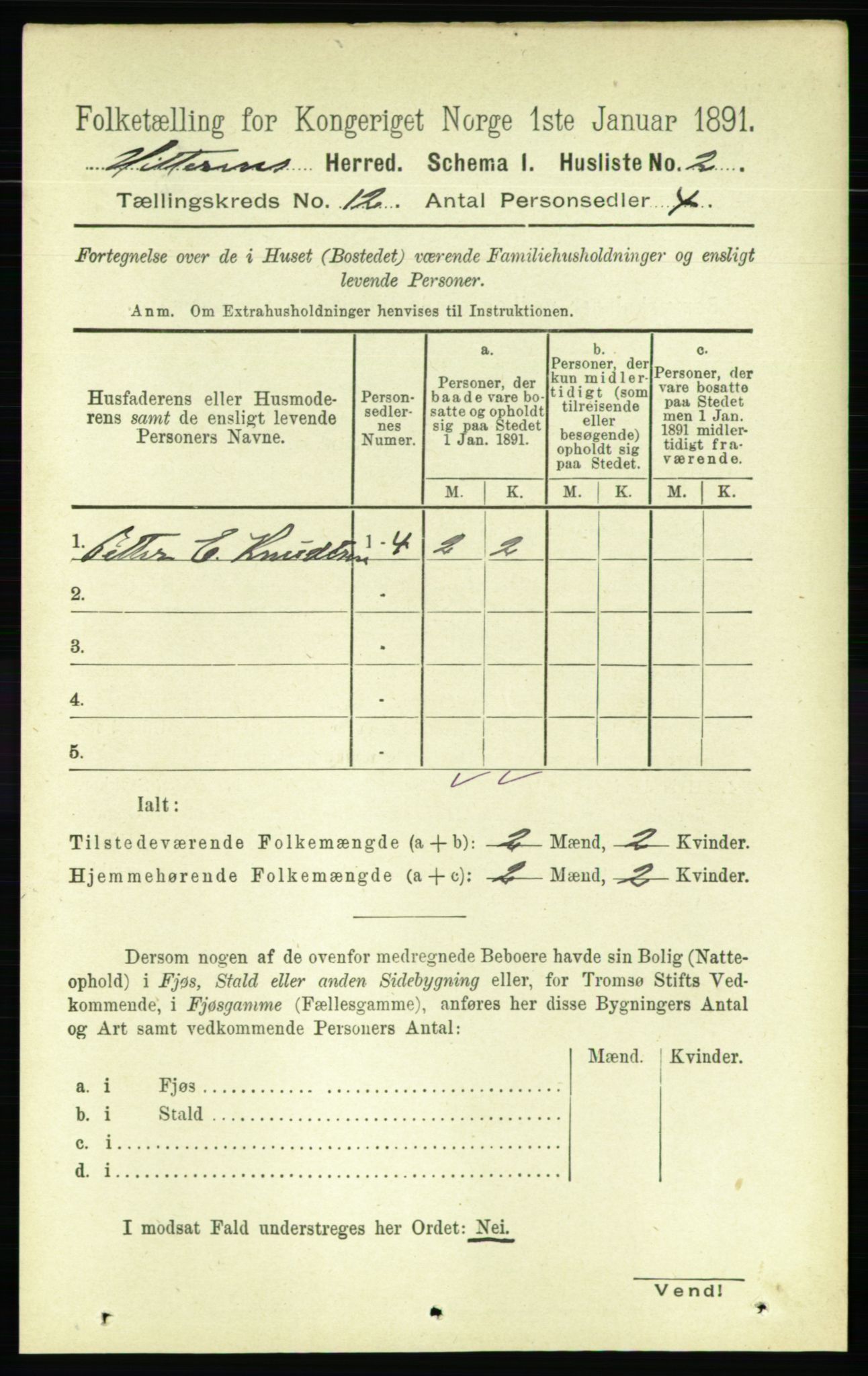 RA, 1891 census for 1617 Hitra, 1891, p. 2540