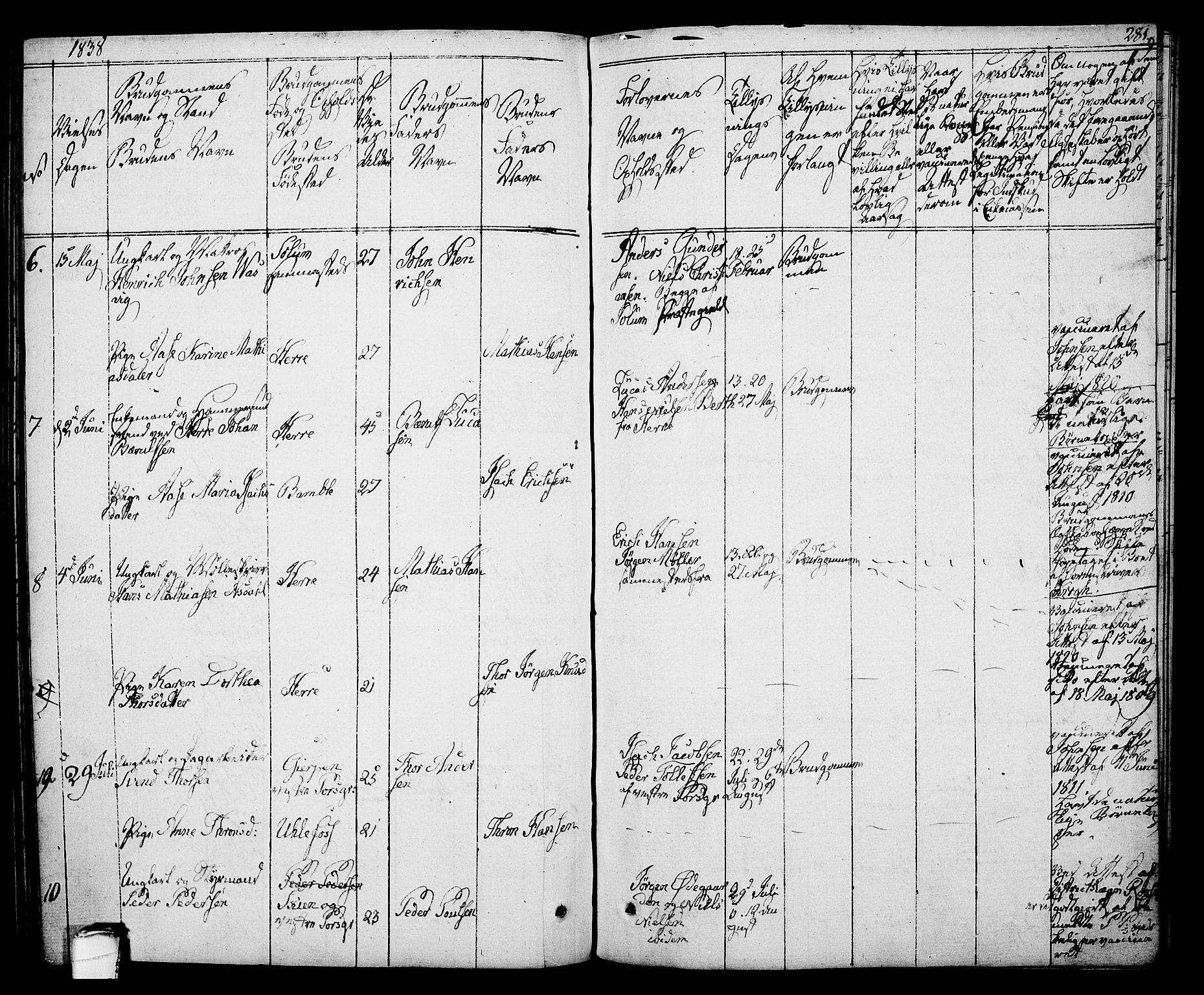 Porsgrunn kirkebøker , SAKO/A-104/F/Fa/L0005: Parish register (official) no. 5, 1828-1840, p. 281