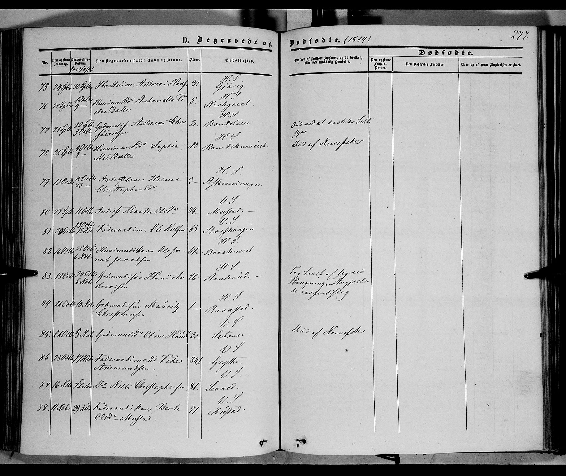 Vardal prestekontor, SAH/PREST-100/H/Ha/Haa/L0006: Parish register (official) no. 6, 1854-1866, p. 277