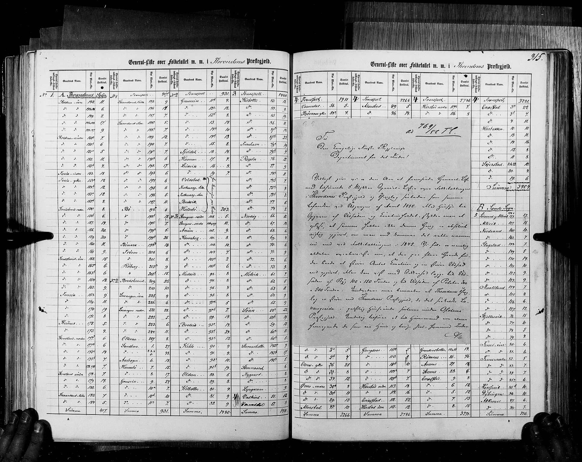 RA, Census 1855, vol. 6B: Nordland amt og Finnmarken amt, 1855, p. 315