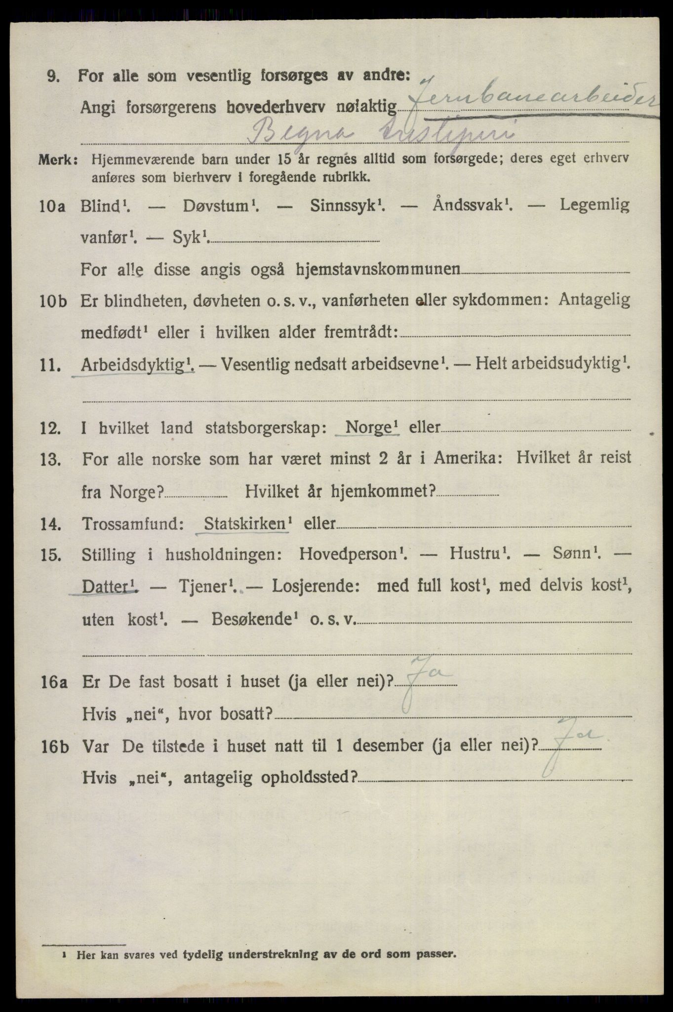 SAKO, 1920 census for Ådal, 1920, p. 3003