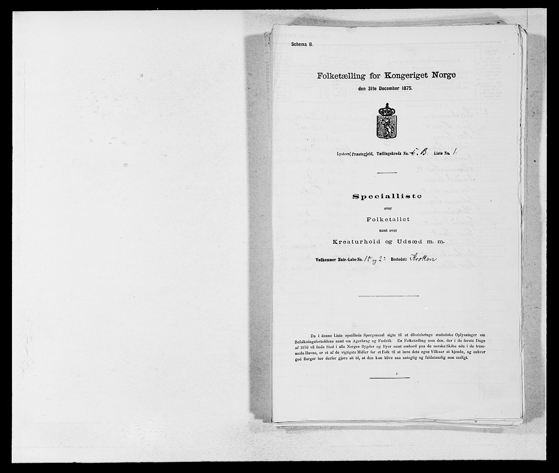 SAB, 1875 census for 1426P Luster, 1875, p. 775