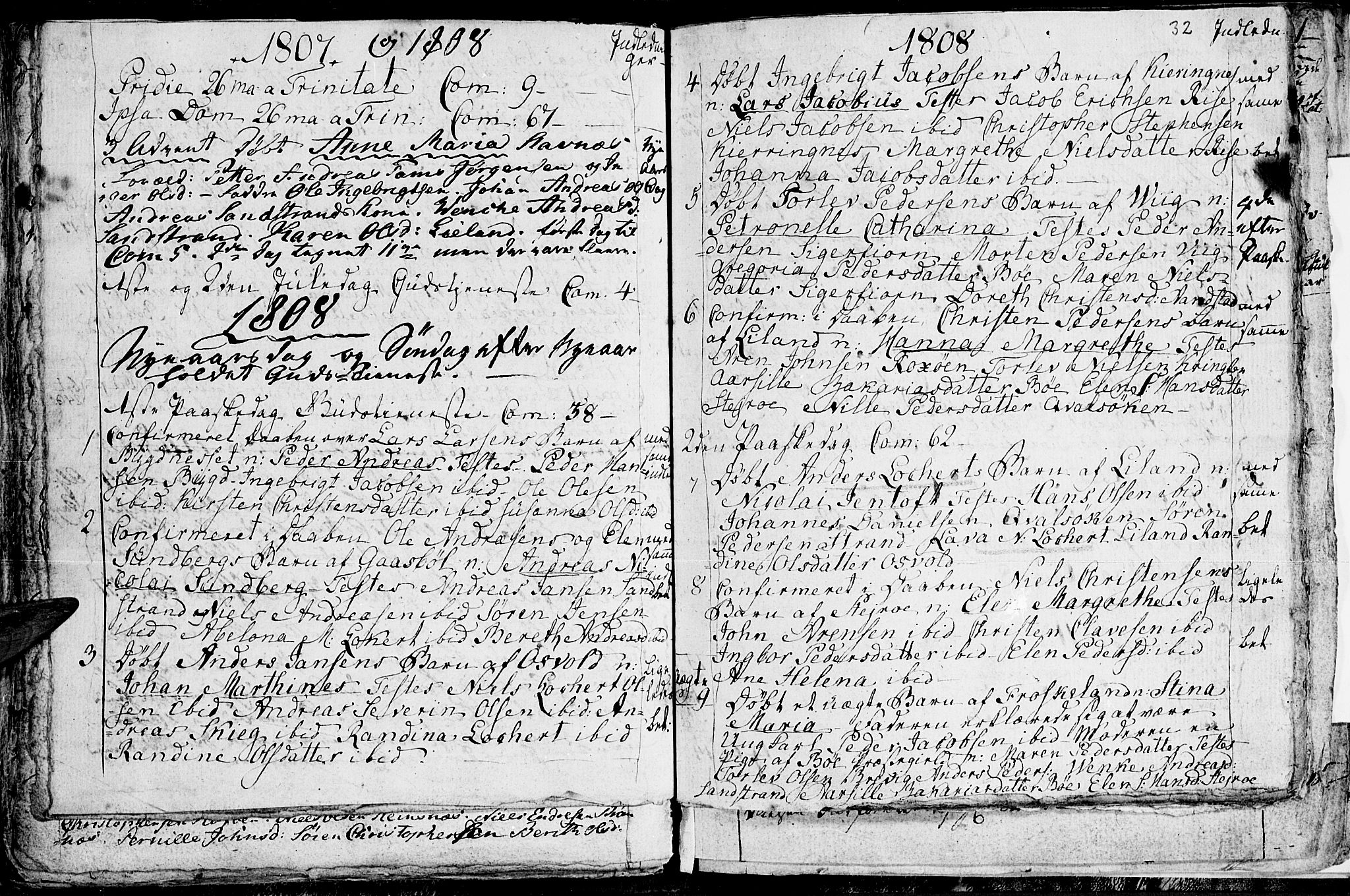 Ministerialprotokoller, klokkerbøker og fødselsregistre - Nordland, AV/SAT-A-1459/895/L1367: Parish register (official) no. 895A02, 1795-1811, p. 32