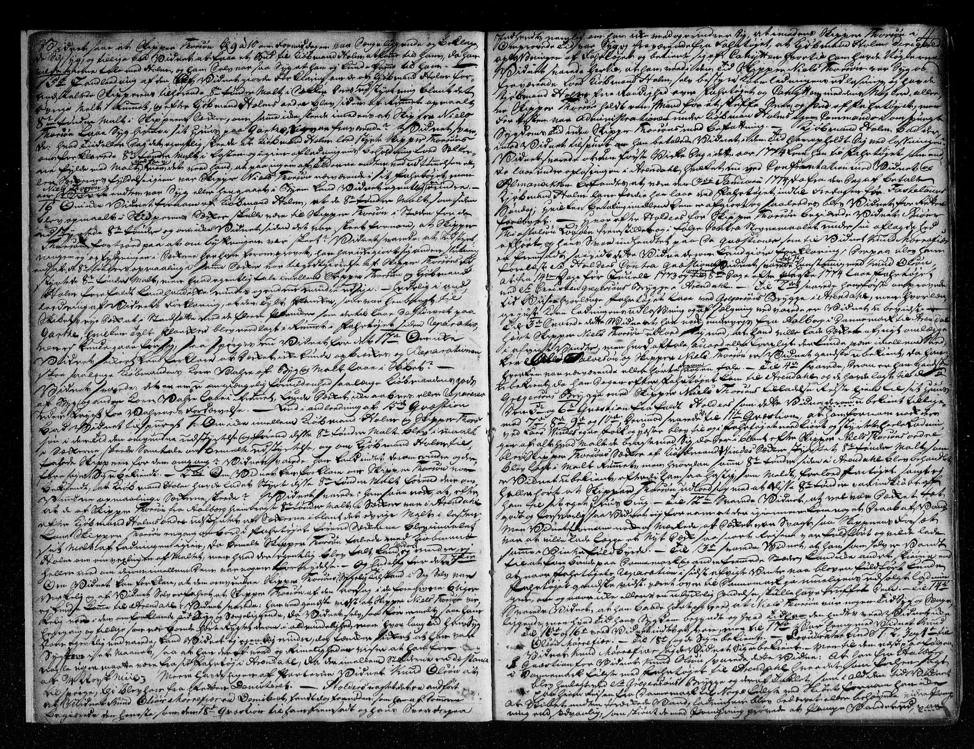 Nedenes sorenskriveri før 1824, SAK/1221-0007/F/Fa/L0034: Tingbok med register nr 29, 1774-1778, p. 3b-4a