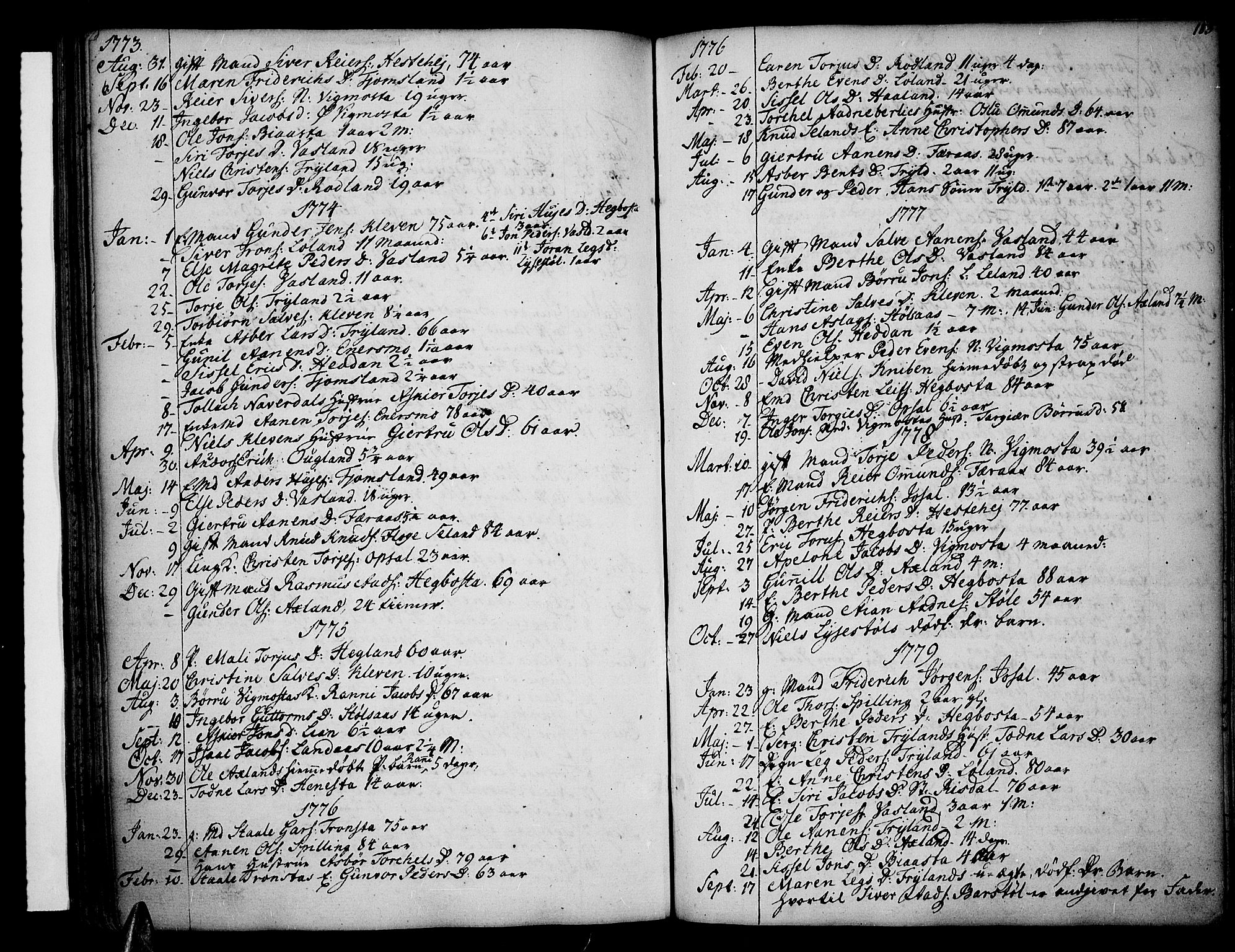Sør-Audnedal sokneprestkontor, AV/SAK-1111-0039/F/Fa/Fab/L0002: Parish register (official) no. A 2 /3, 1771-1809, p. 183