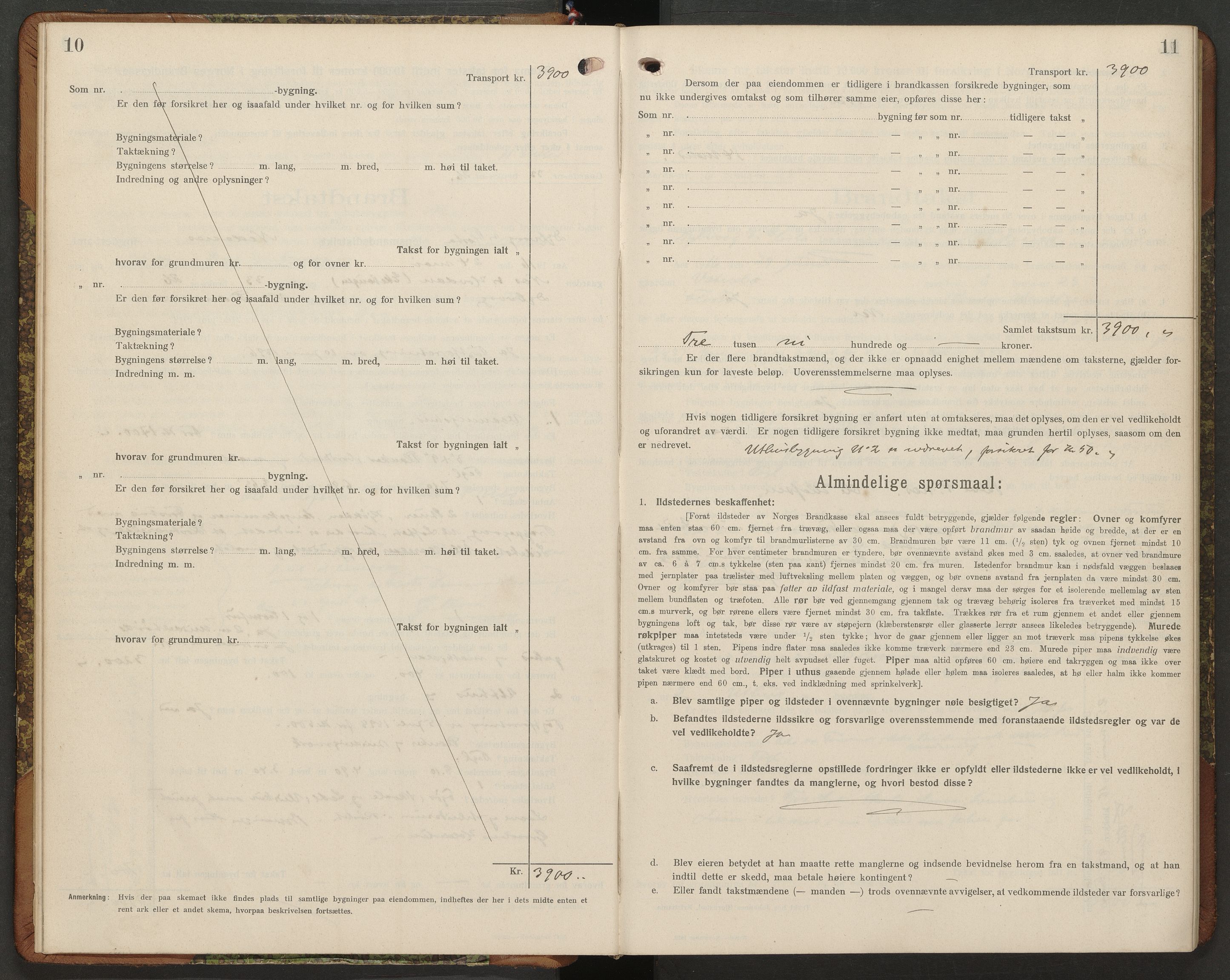 Norges Brannkasse Dypvåg og Flosta, AV/SAK-2241-0008/F/Fa/L0007: Branntakstprotokoll nr. 7 med gårdsnavnregister, 1916-1927