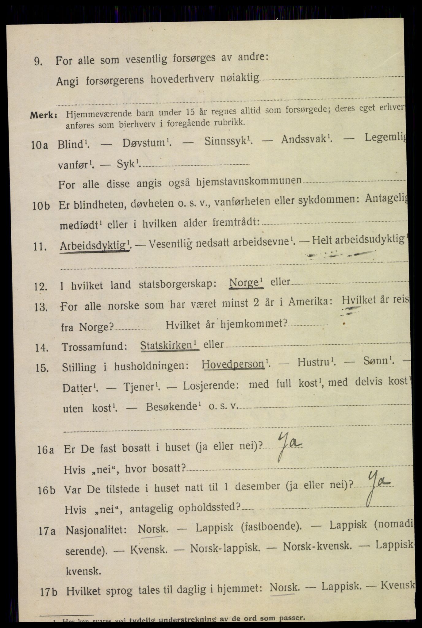 SAT, 1920 census for Egge, 1920, p. 1035