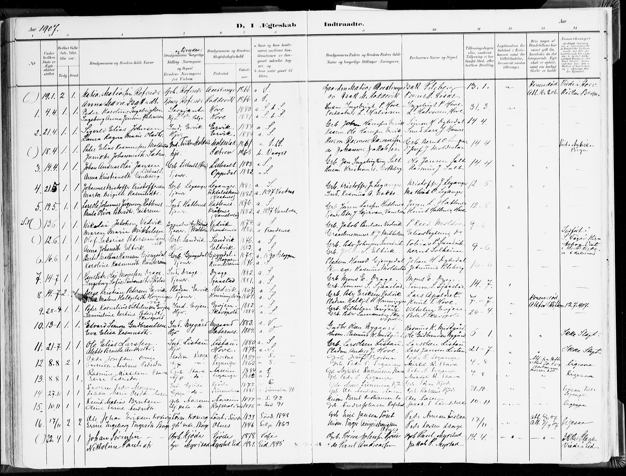 Selje sokneprestembete, SAB/A-99938/H/Ha/Haa/Haab: Parish register (official) no. B 2, 1891-1907