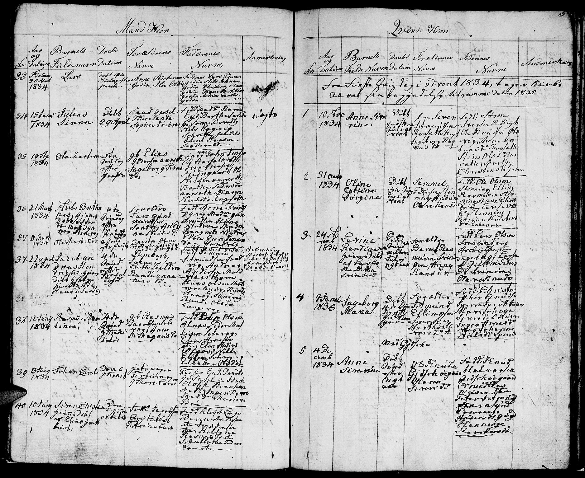 Ministerialprotokoller, klokkerbøker og fødselsregistre - Møre og Romsdal, AV/SAT-A-1454/528/L0425: Parish register (copy) no. 528C06, 1827-1840, p. 57