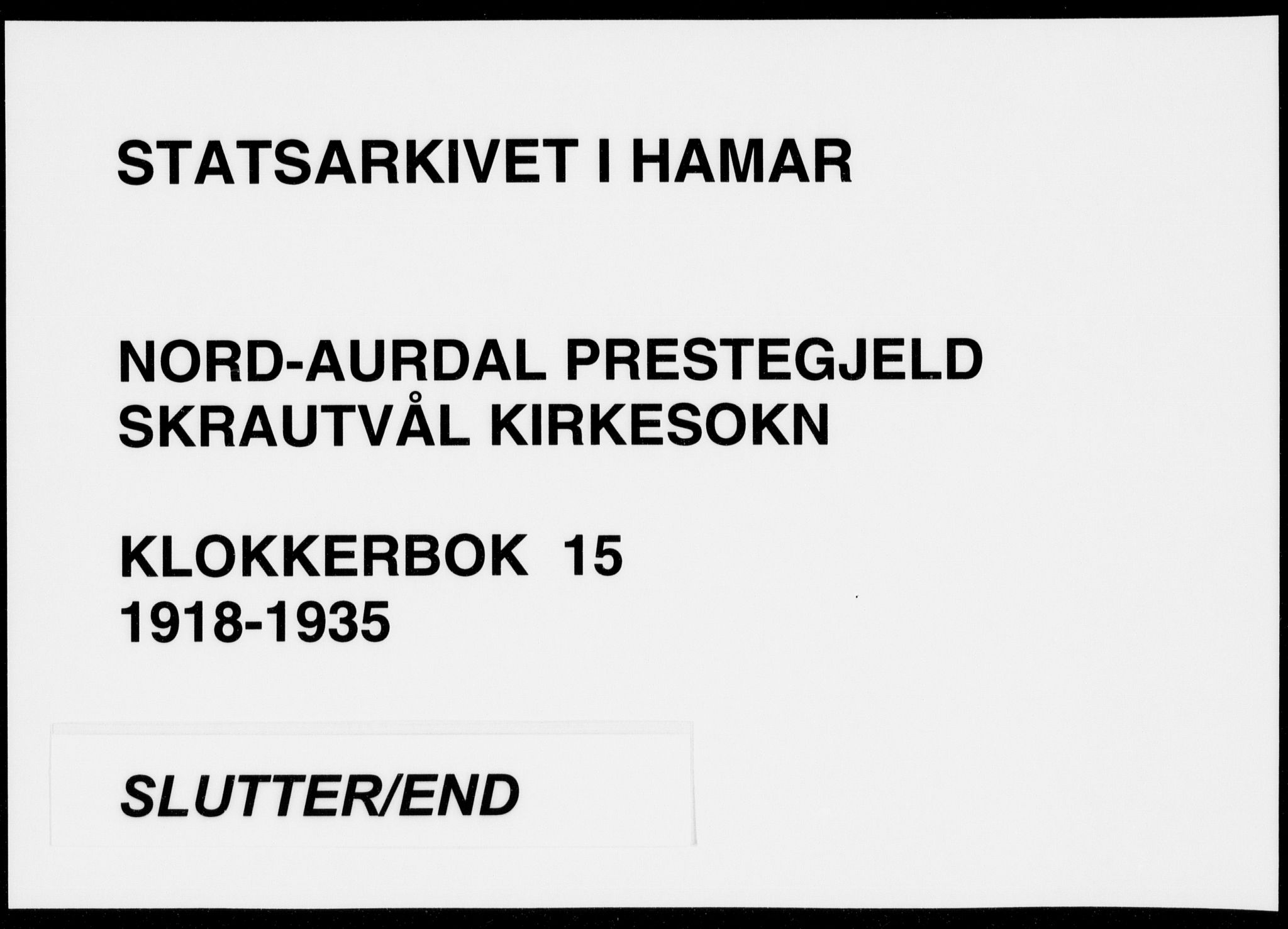 Nord-Aurdal prestekontor, AV/SAH-PREST-132/H/Ha/Hab/L0015: Parish register (copy) no. 15, 1918-1935