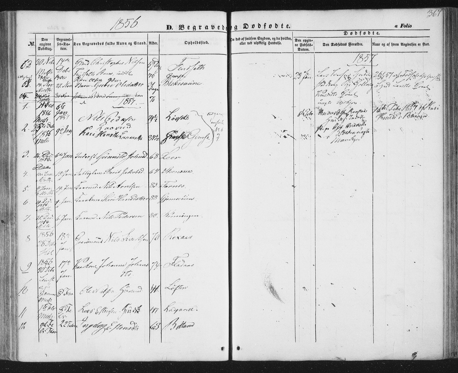 Ministerialprotokoller, klokkerbøker og fødselsregistre - Sør-Trøndelag, SAT/A-1456/691/L1076: Parish register (official) no. 691A08, 1852-1861, p. 367