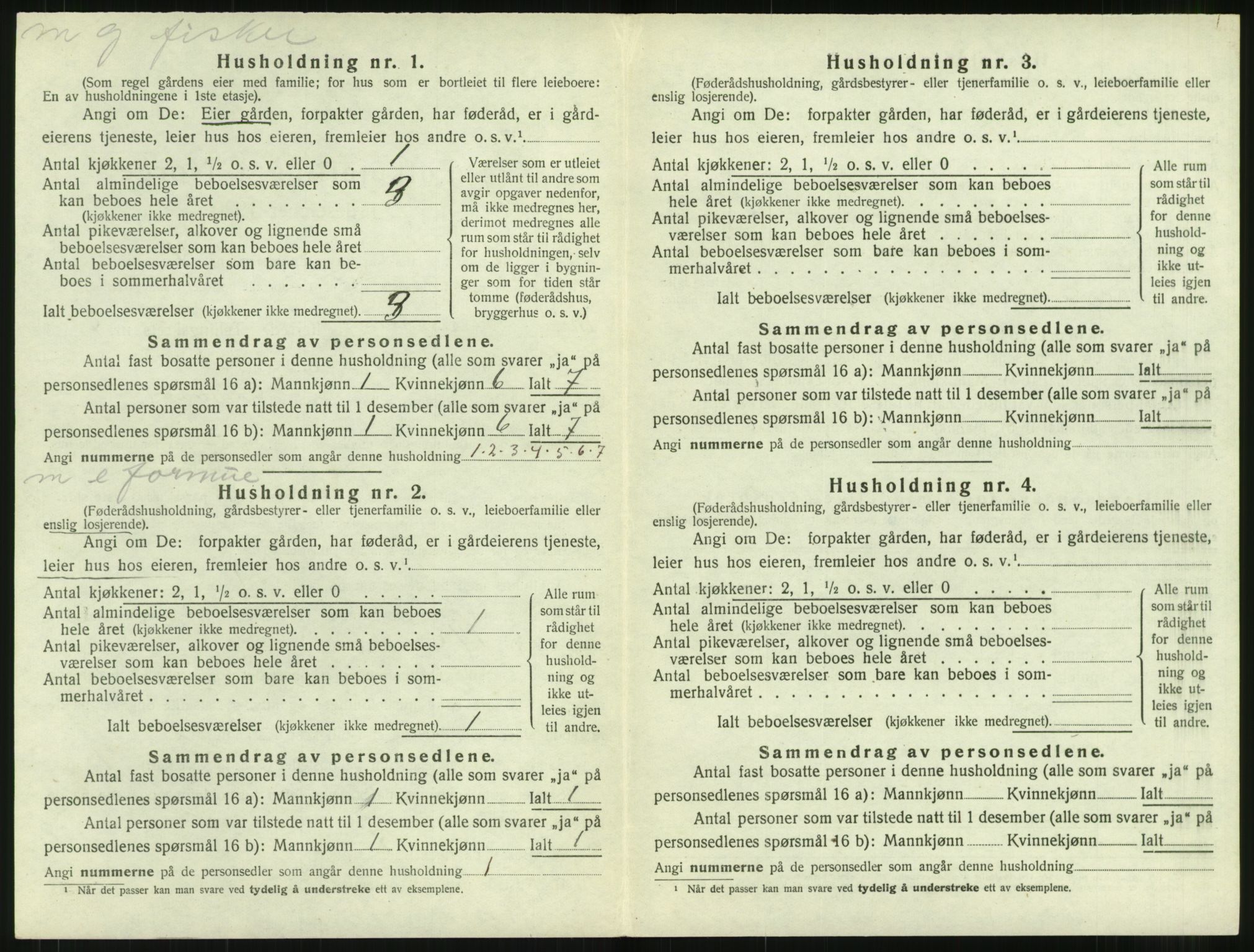 SAT, 1920 census for Bremsnes, 1920, p. 724