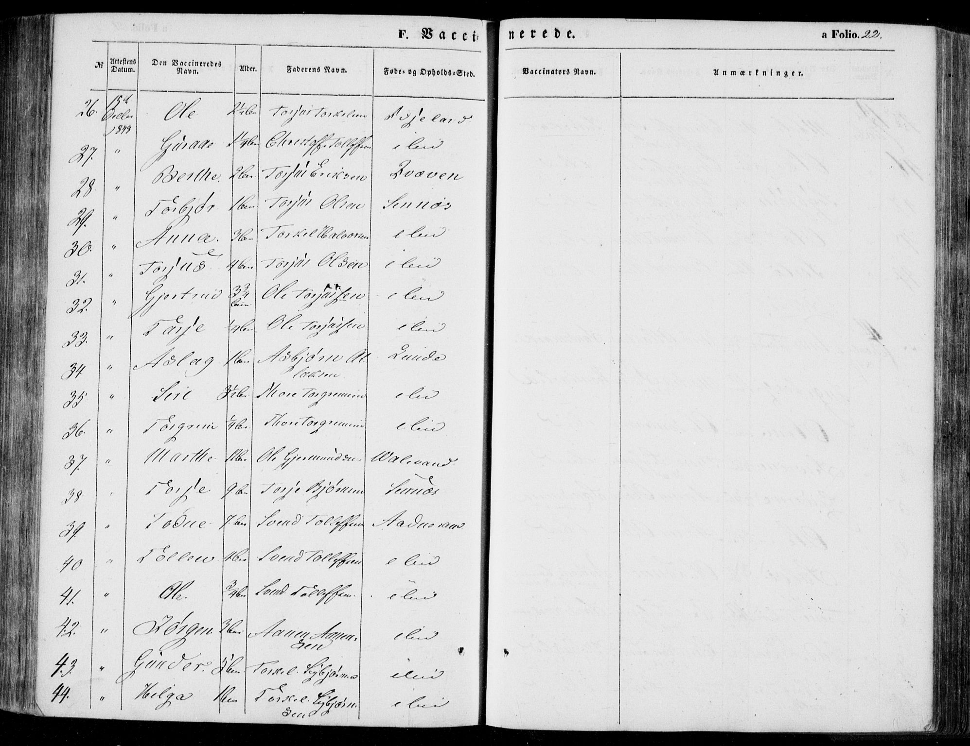 Bakke sokneprestkontor, AV/SAK-1111-0002/F/Fa/Faa/L0005: Parish register (official) no. A 5, 1847-1855, p. 22