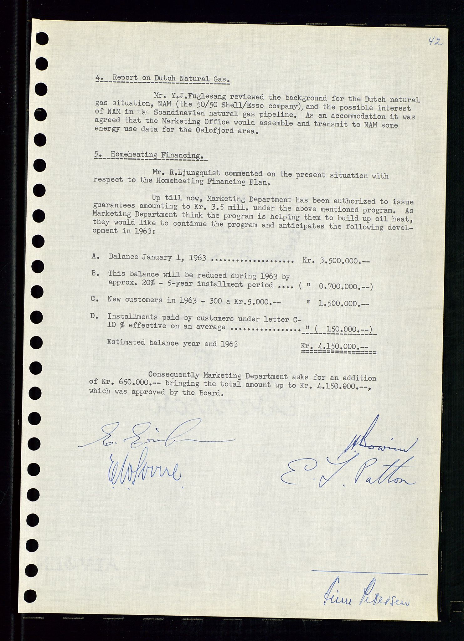 Pa 0982 - Esso Norge A/S, AV/SAST-A-100448/A/Aa/L0001/0004: Den administrerende direksjon Board minutes (styrereferater) / Den administrerende direksjon Board minutes (styrereferater), 1963-1964, p. 221