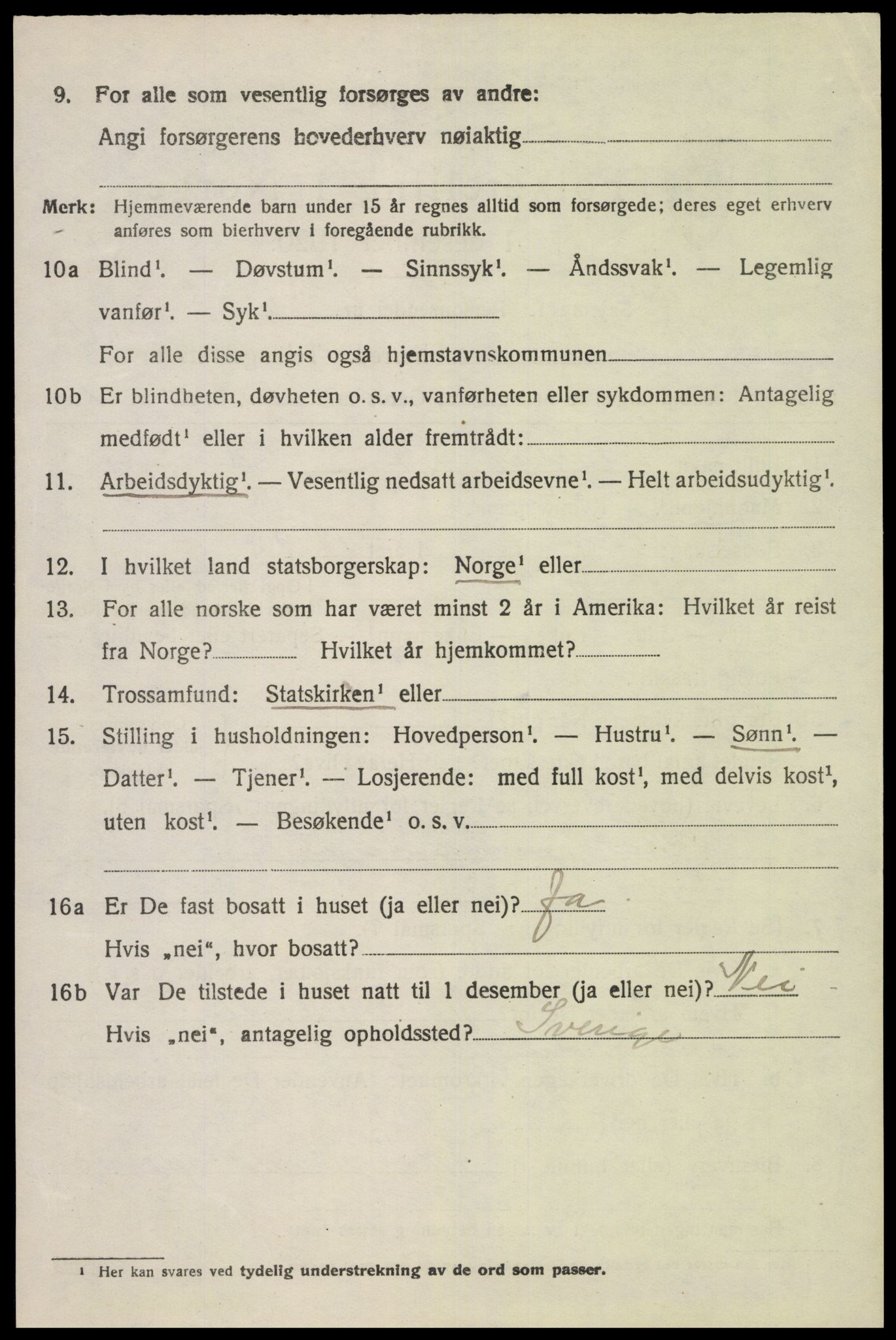 SAK, 1920 census for Hidra, 1920, p. 2091