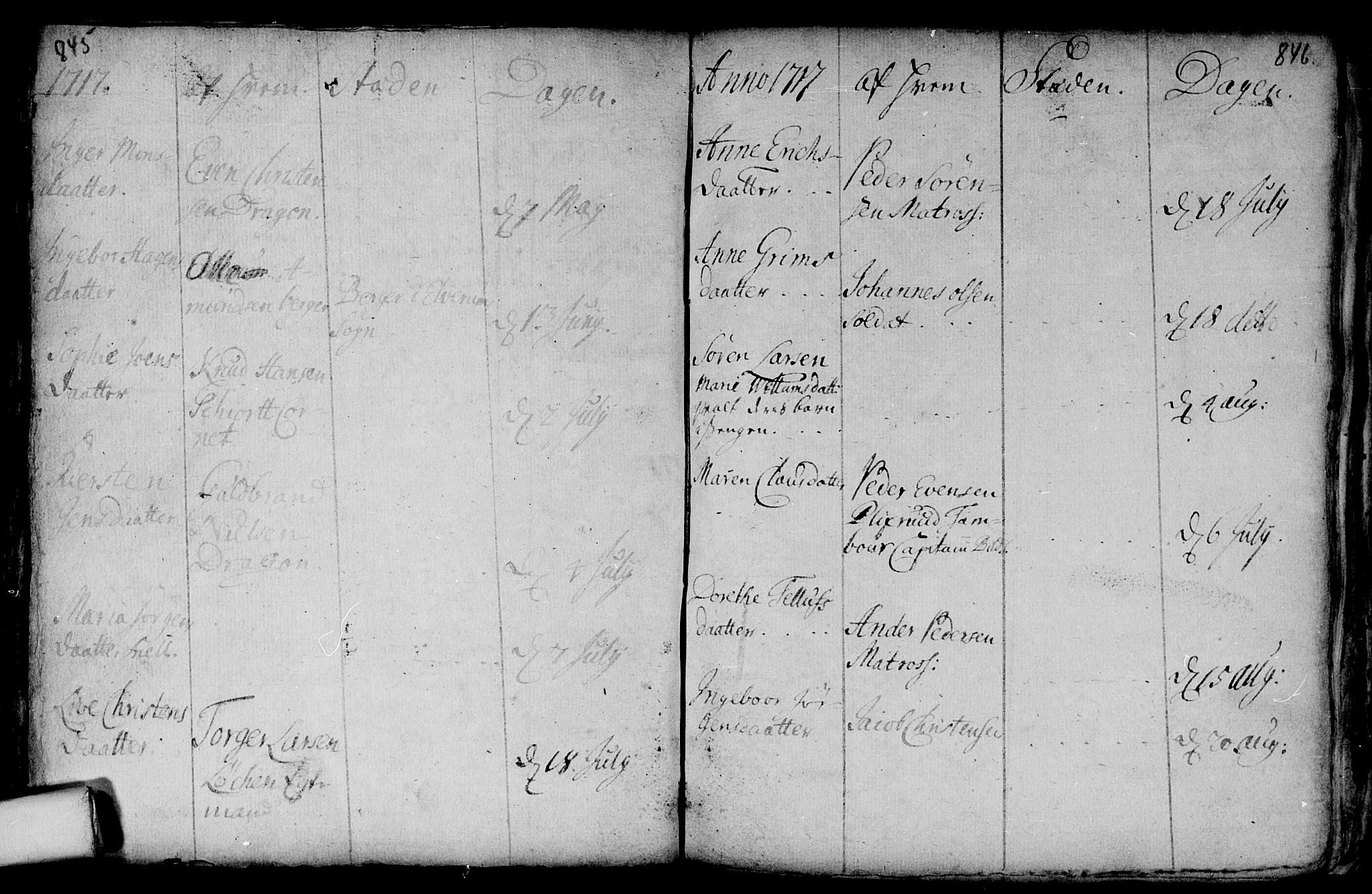 Aker prestekontor kirkebøker, SAO/A-10861/F/L0002: Parish register (official) no. 2, 1714-1720, p. 845-846