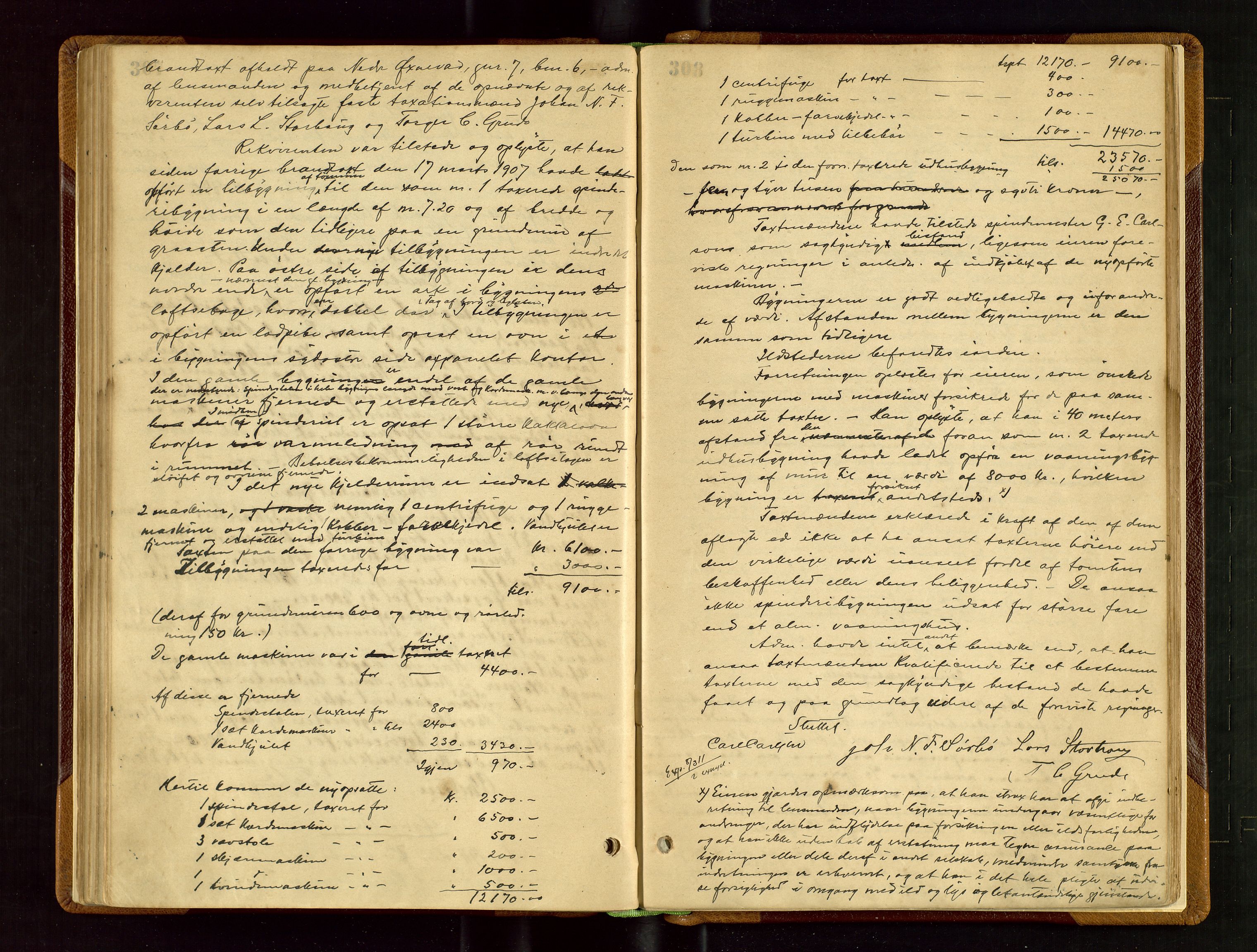 Klepp lensmannskontor, AV/SAST-A-100163/Gob/L0002: "Brandtaxtprotokol" m/register samt register for 1872, 1881-1919, p. 307-308