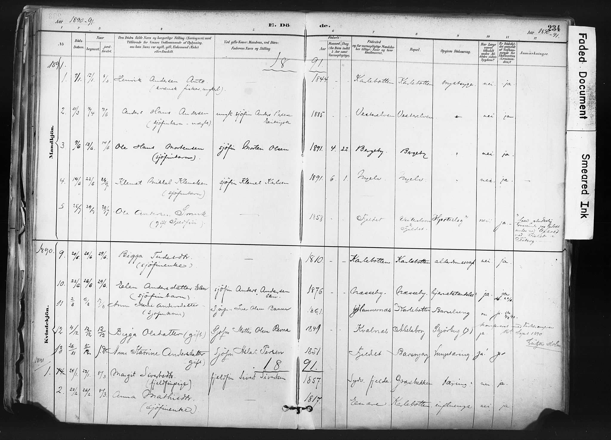 Nesseby sokneprestkontor, SATØ/S-1330/H/Ha/L0006kirke: Parish register (official) no. 6, 1885-1985, p. 234