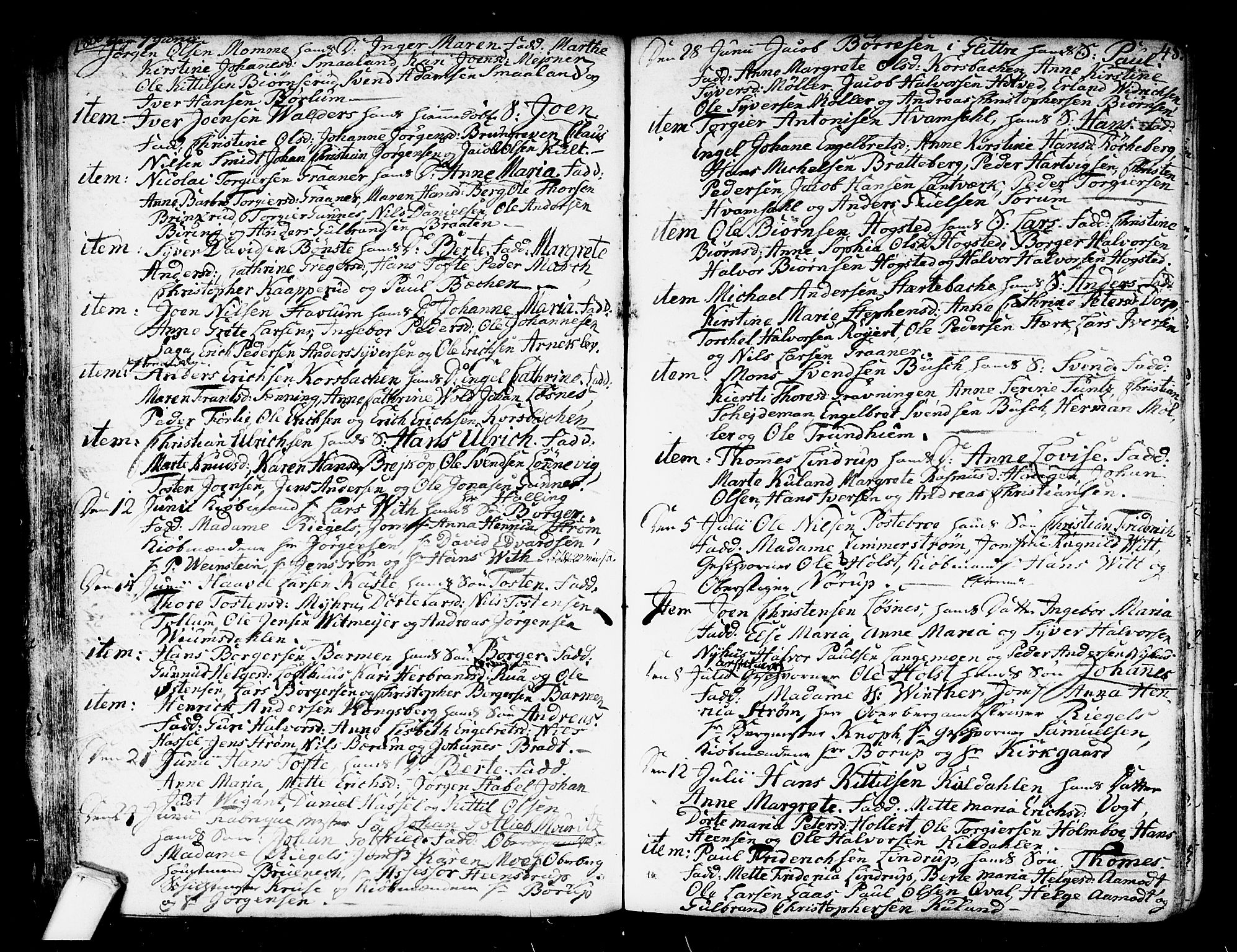 Kongsberg kirkebøker, AV/SAKO-A-22/F/Fa/L0007: Parish register (official) no. I 7, 1795-1816, p. 48