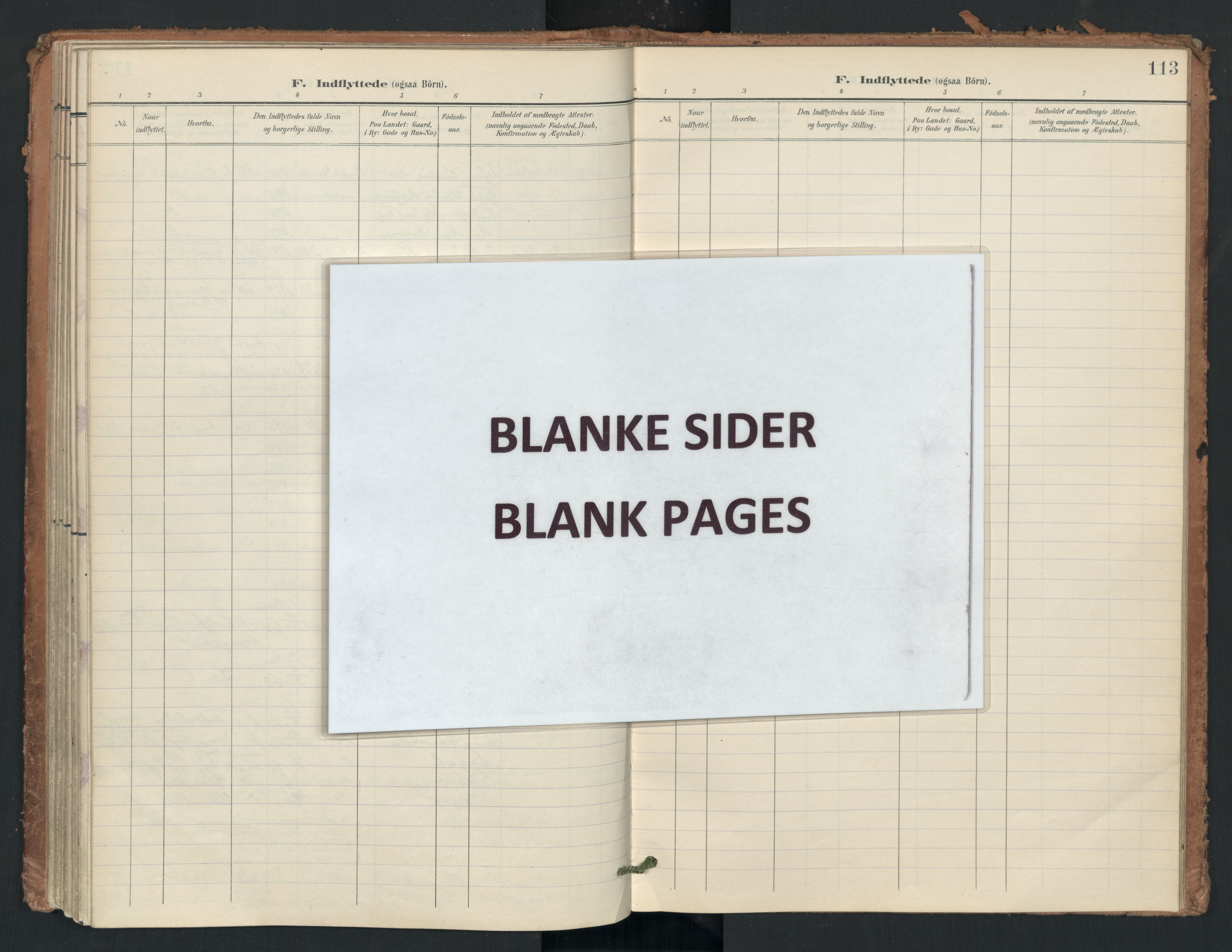 Uranienborg prestekontor Kirkebøker, AV/SAO-A-10877/F/Fa/L0008: Parish register (official) no. I 8, 1898-1936, p. 113