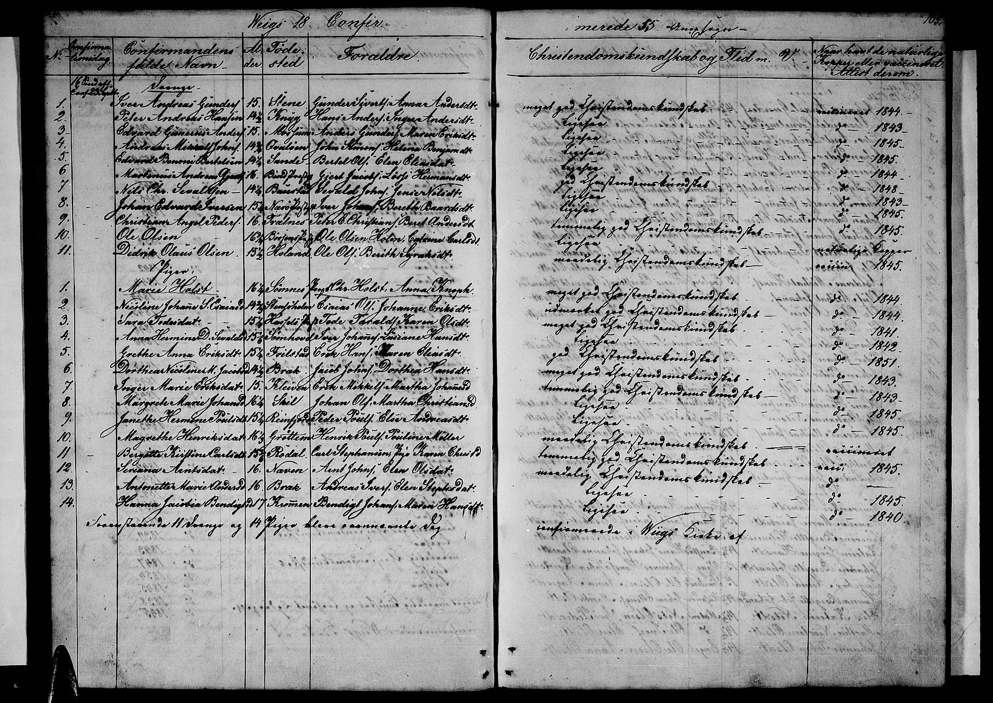 Ministerialprotokoller, klokkerbøker og fødselsregistre - Nordland, AV/SAT-A-1459/812/L0187: Parish register (copy) no. 812C05, 1850-1883, p. 105