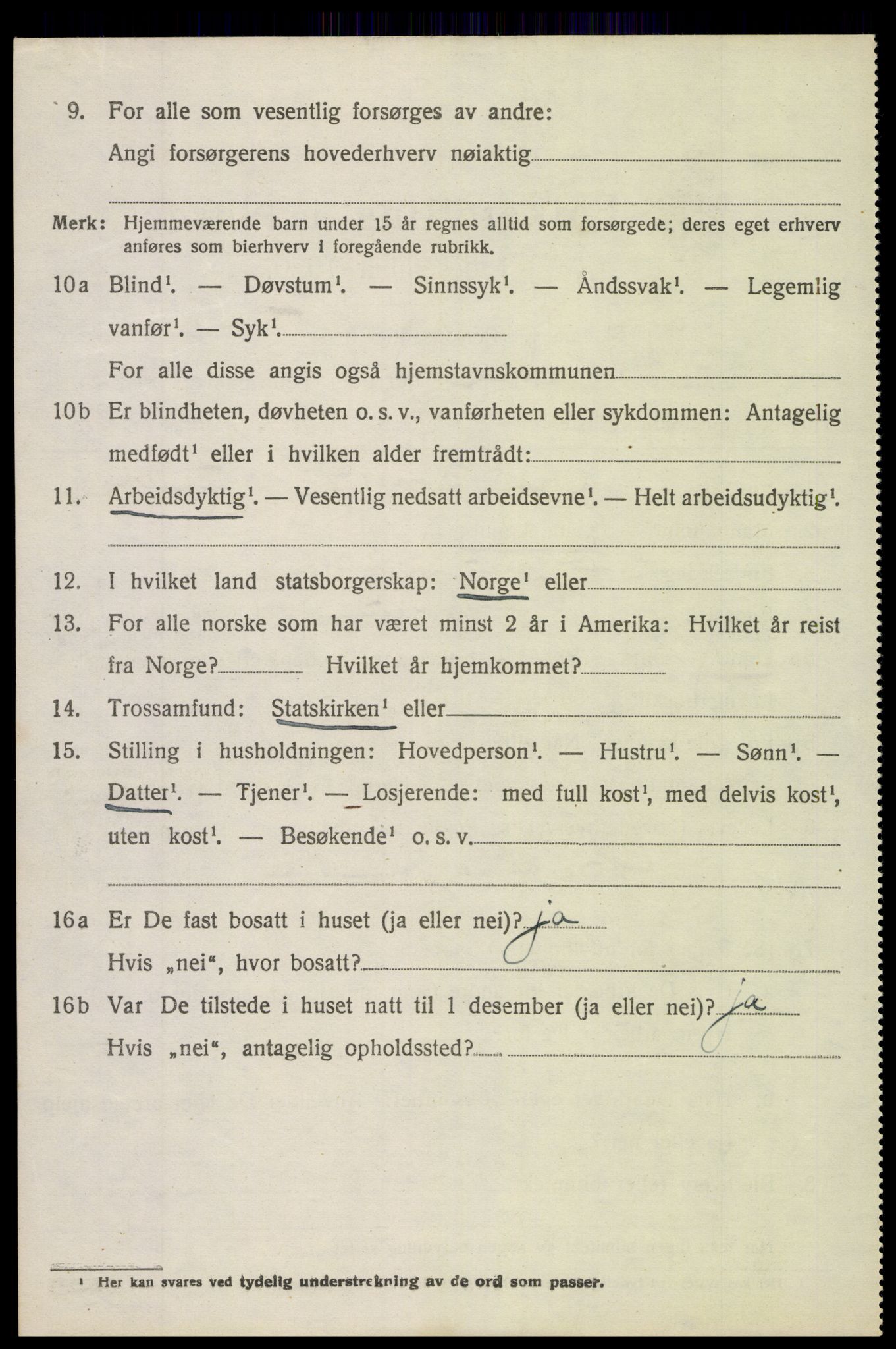 SAH, 1920 census for Etnedal, 1920, p. 2879