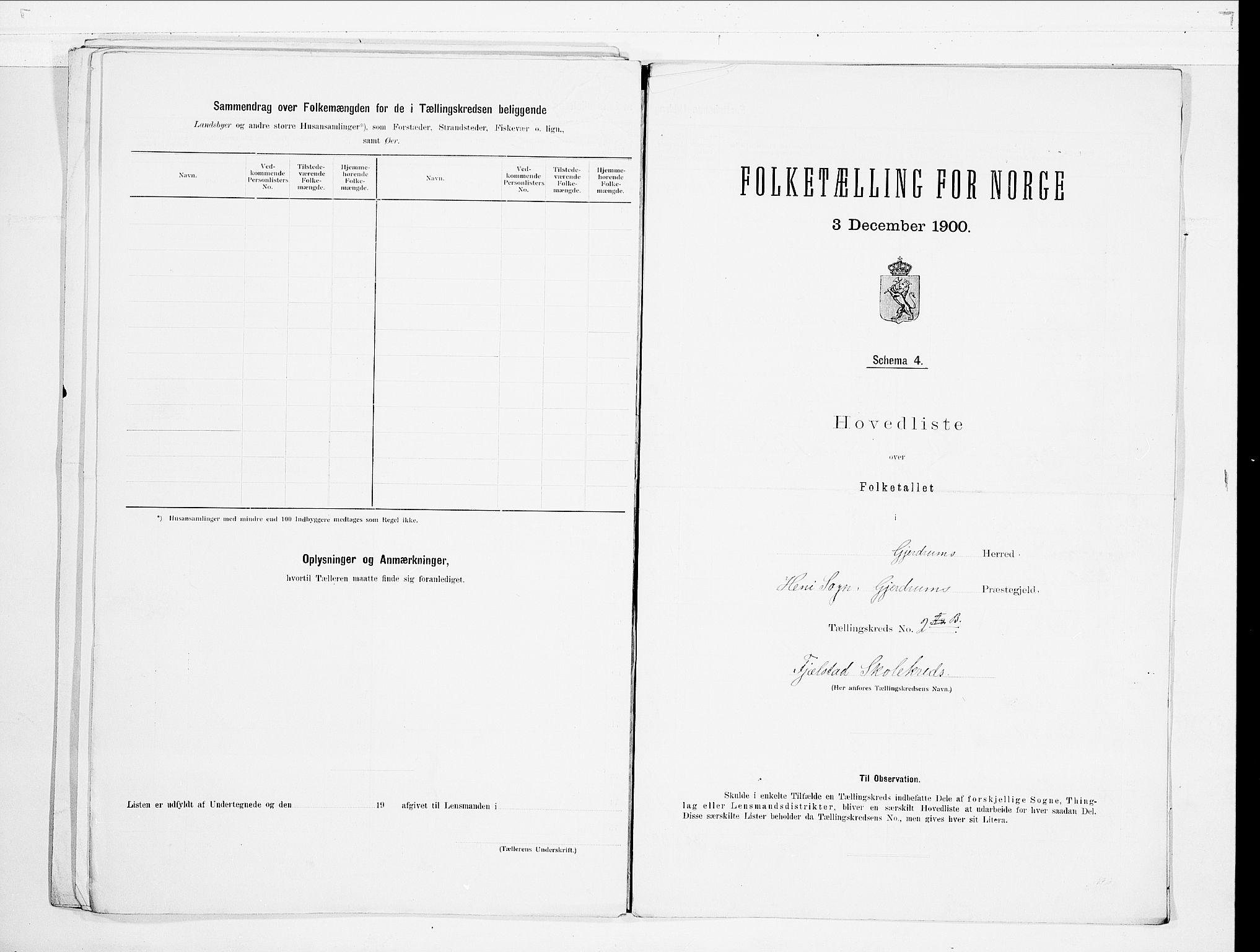 SAO, 1900 census for Gjerdrum, 1900, p. 8