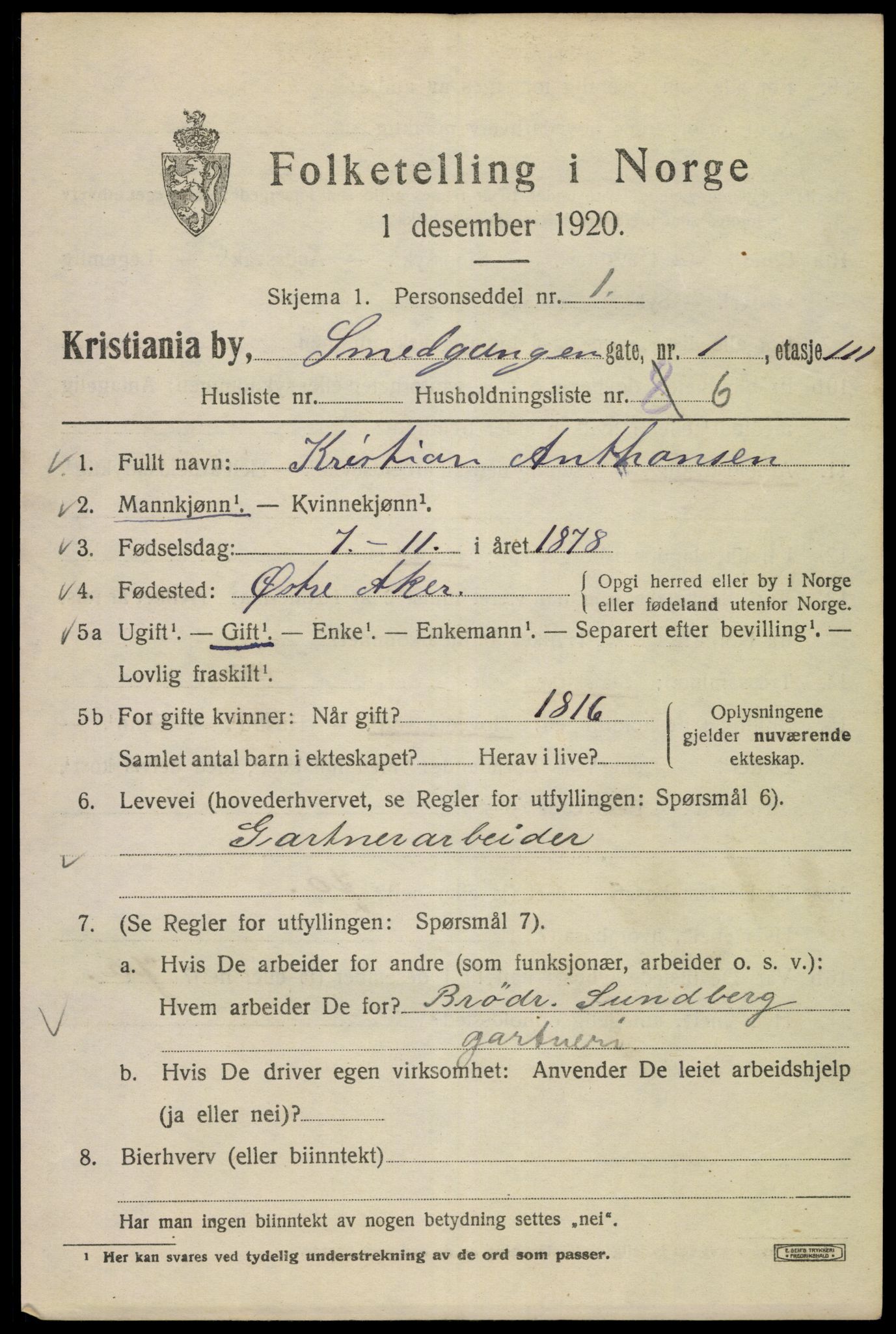 SAO, 1920 census for Kristiania, 1920, p. 519179