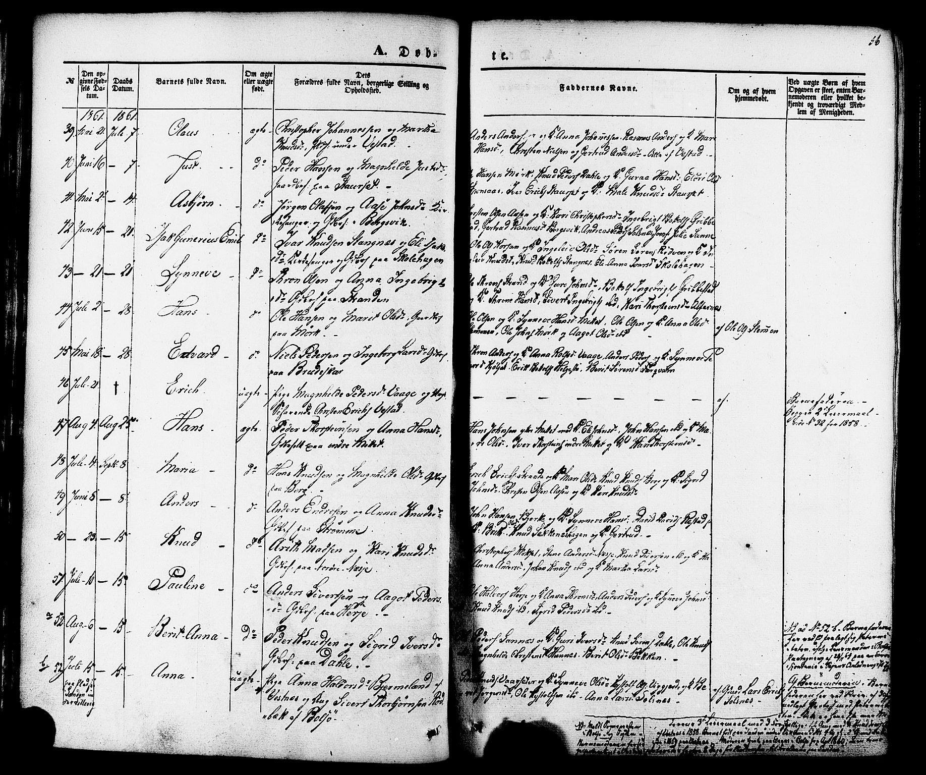 Ministerialprotokoller, klokkerbøker og fødselsregistre - Møre og Romsdal, AV/SAT-A-1454/547/L0603: Parish register (official) no. 547A05, 1846-1877, p. 56