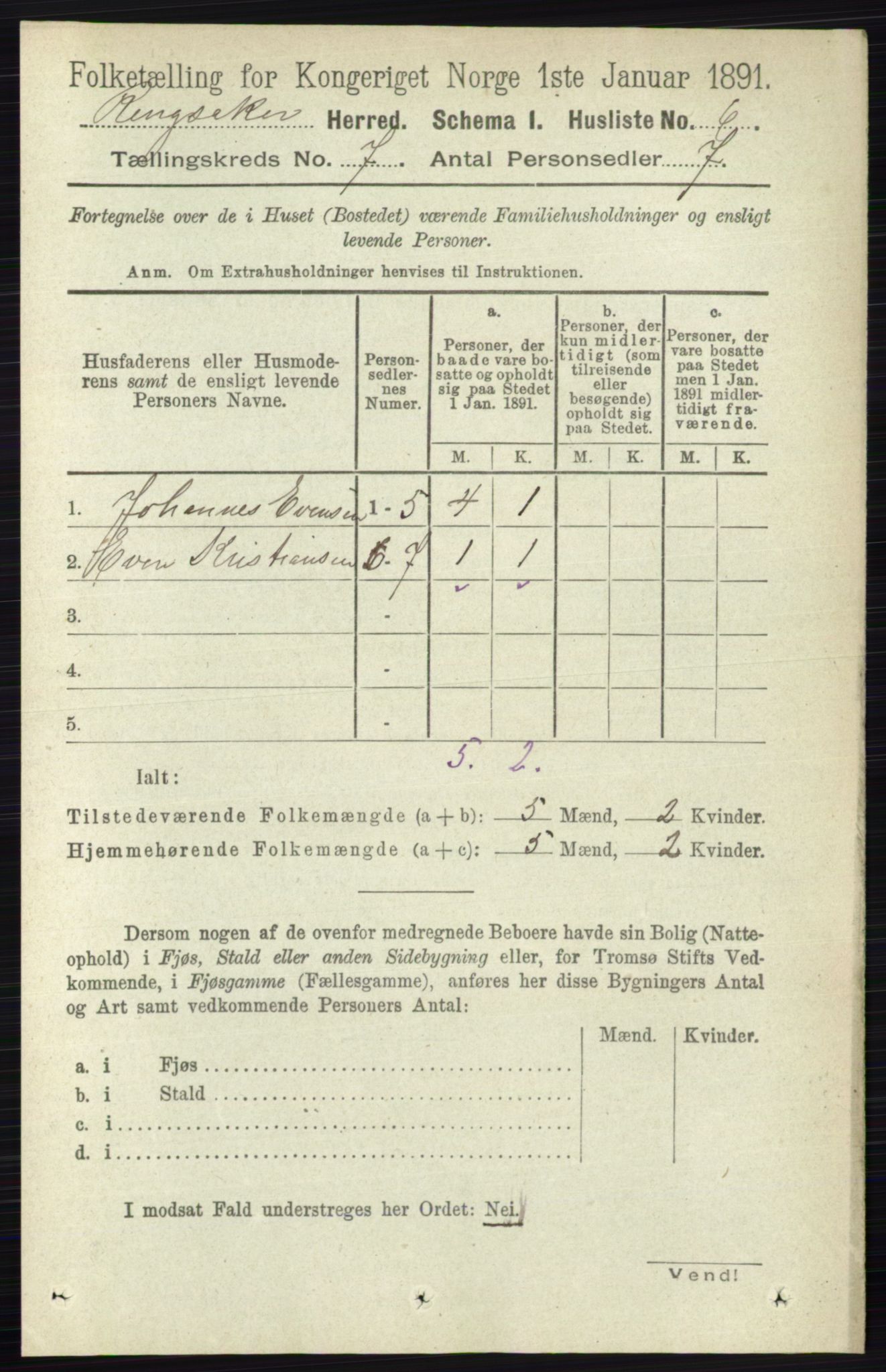 RA, 1891 census for 0412 Ringsaker, 1891, p. 3796