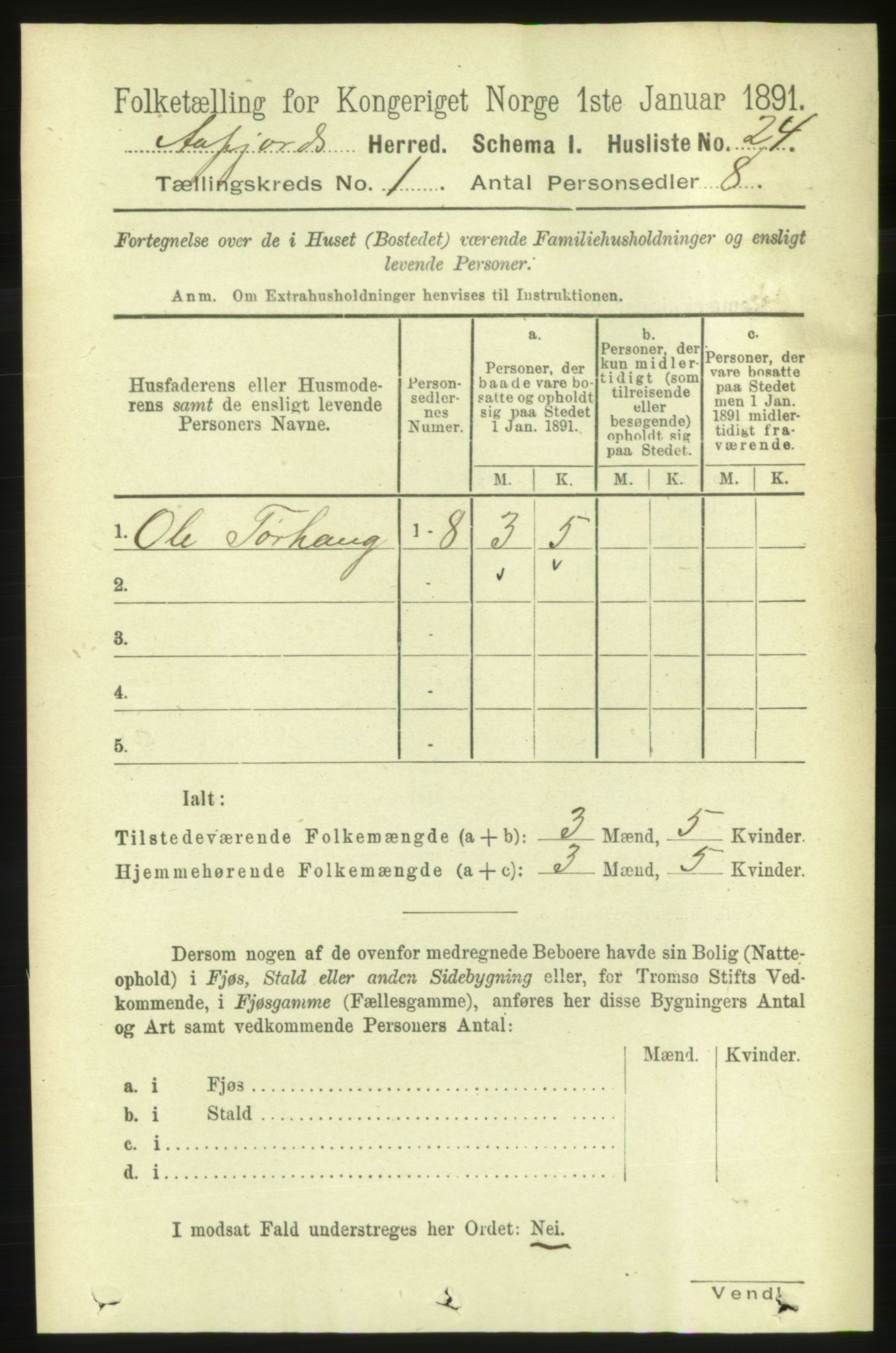 RA, 1891 census for 1630 Åfjord, 1891, p. 60