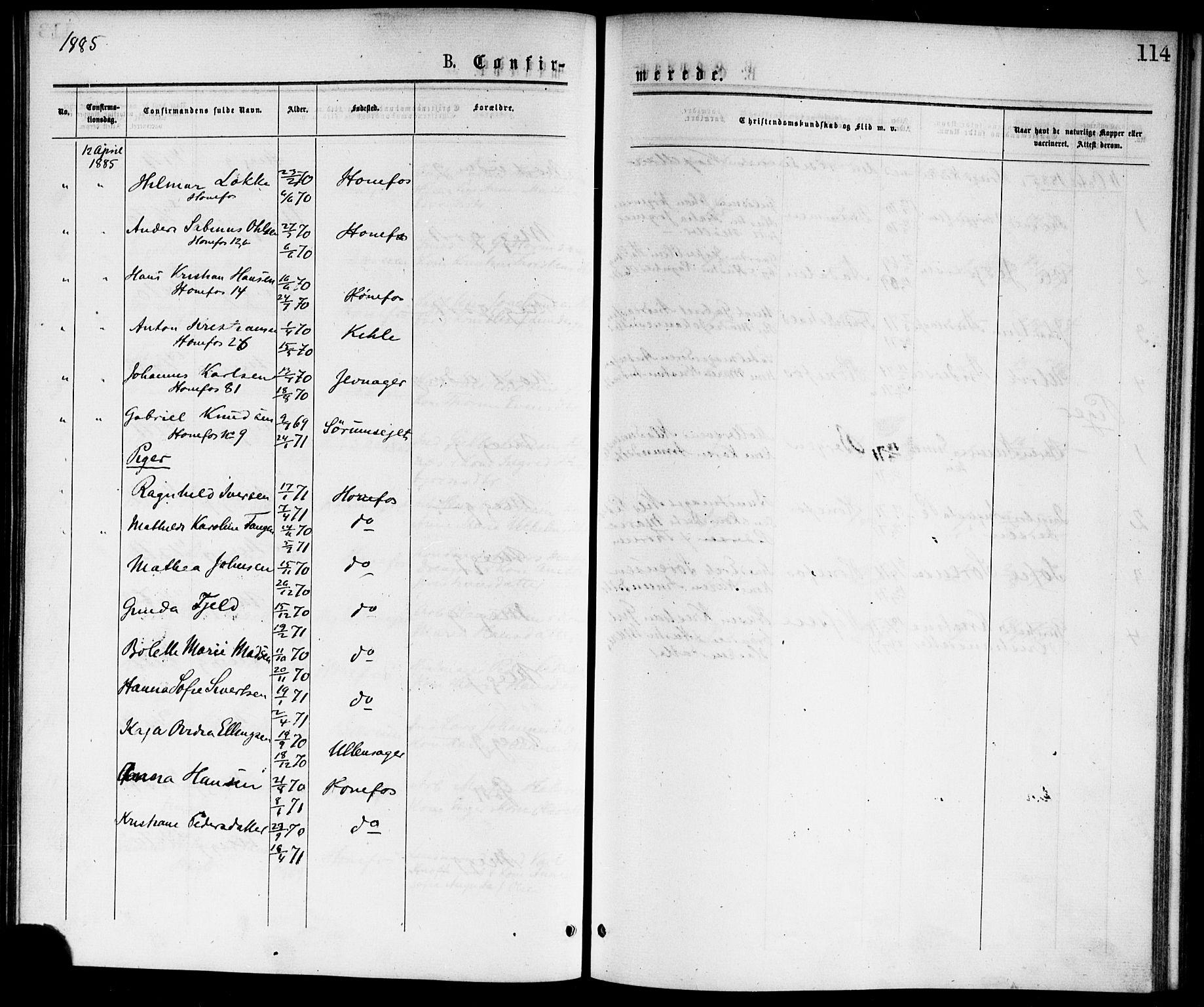 Hønefoss kirkebøker, AV/SAKO-A-609/F/Fa/L0001: Parish register (official) no. 1, 1875-1887, p. 114