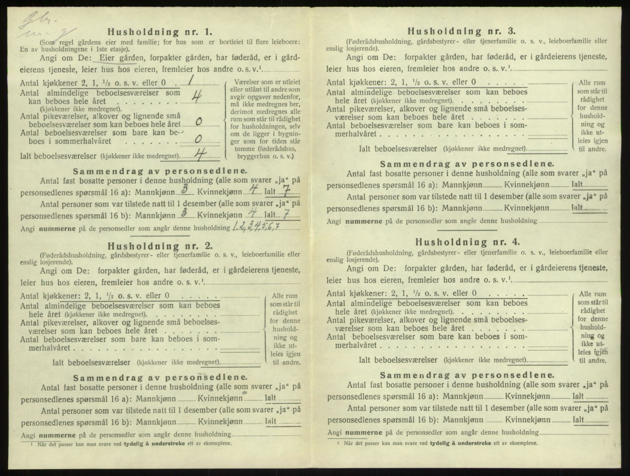 SAB, 1920 census for Sogndal, 1920, p. 758