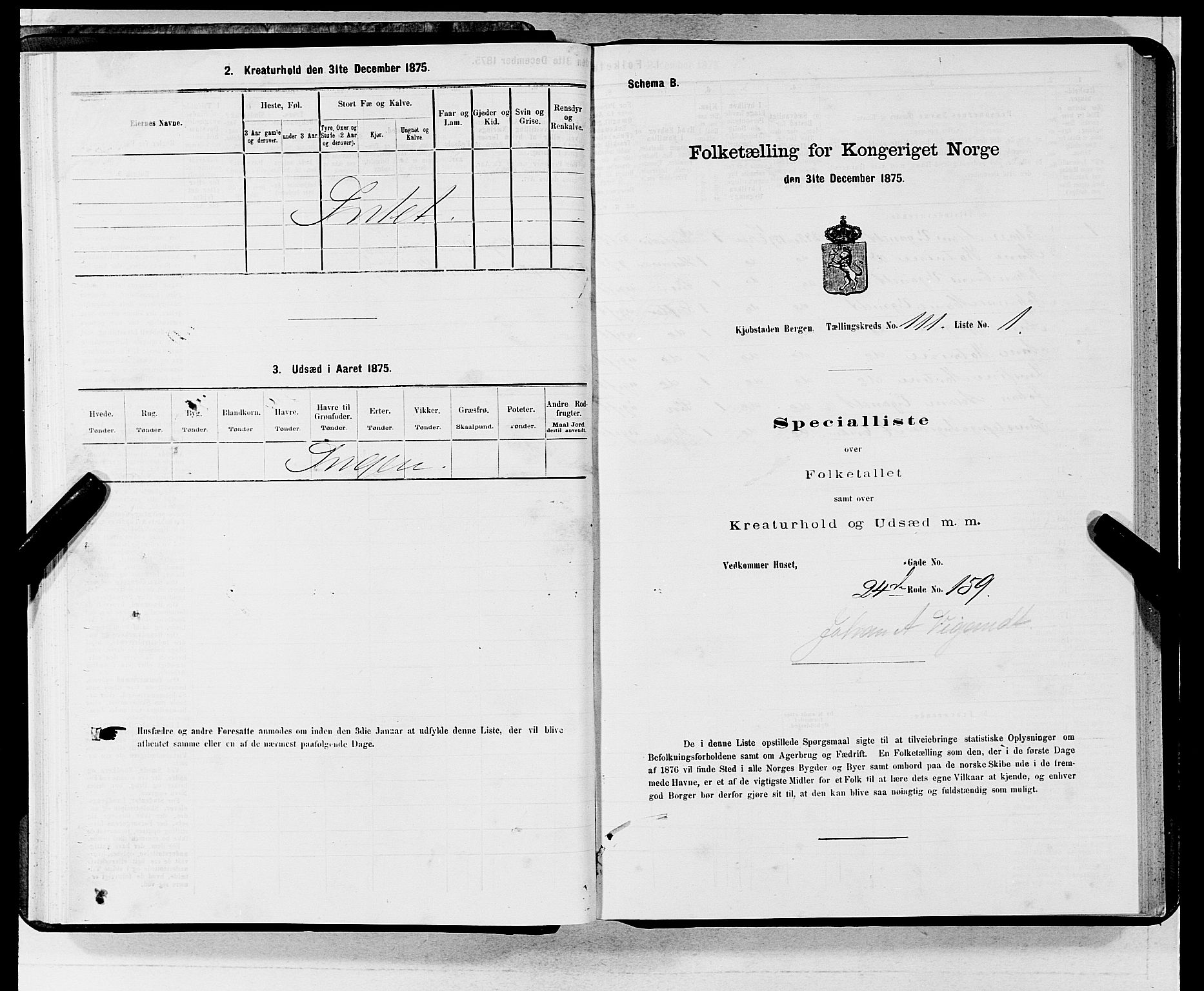 SAB, 1875 census for 1301 Bergen, 1875, p. 6020