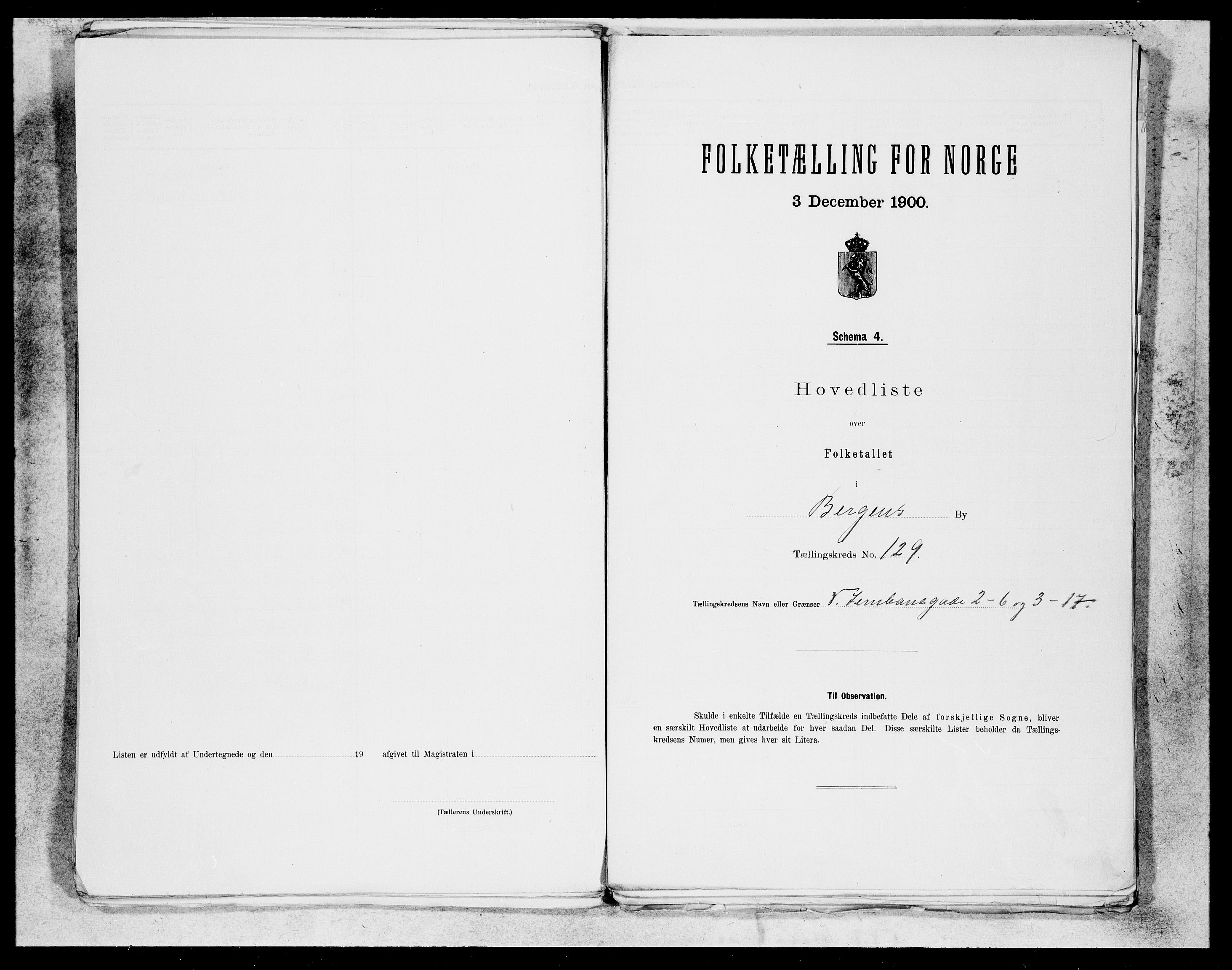 SAB, 1900 census for Bergen, 1900, p. 266