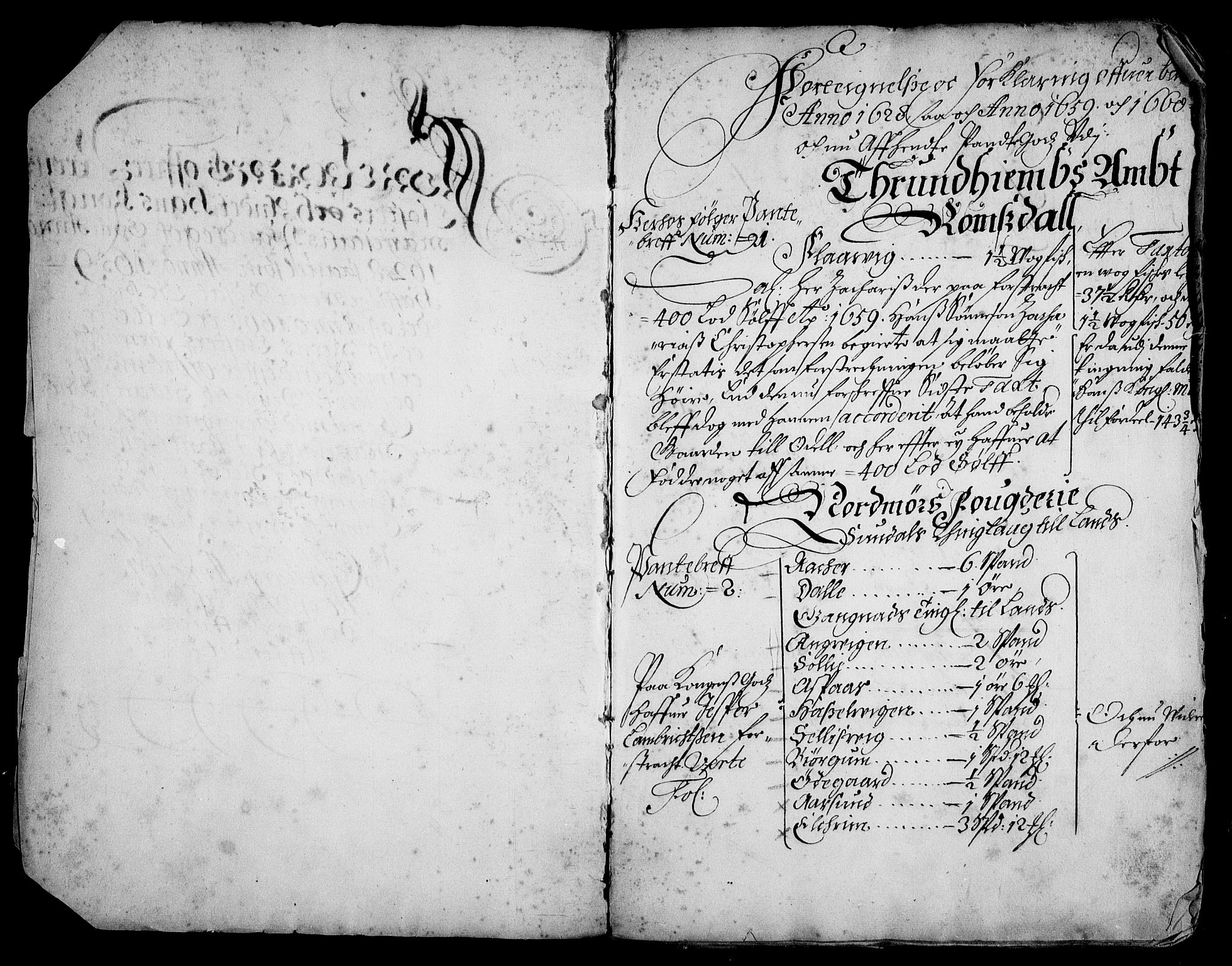 Rentekammeret inntil 1814, Realistisk ordnet avdeling, AV/RA-EA-4070/On/L0012: [Jj 13]: Regnskap for salg av pantsatt krongods i Bergen og Trondheim stift 1662-1663, panteskjøter 1629-1660. Dokumenter vedr. Bakke og Rein kloster (-1672), Marselis gods (1658-1660). Fortegnelse over pantsatt gods i Christiania lagdømme 1658-1660. Pant, 1628-1672, p. 4