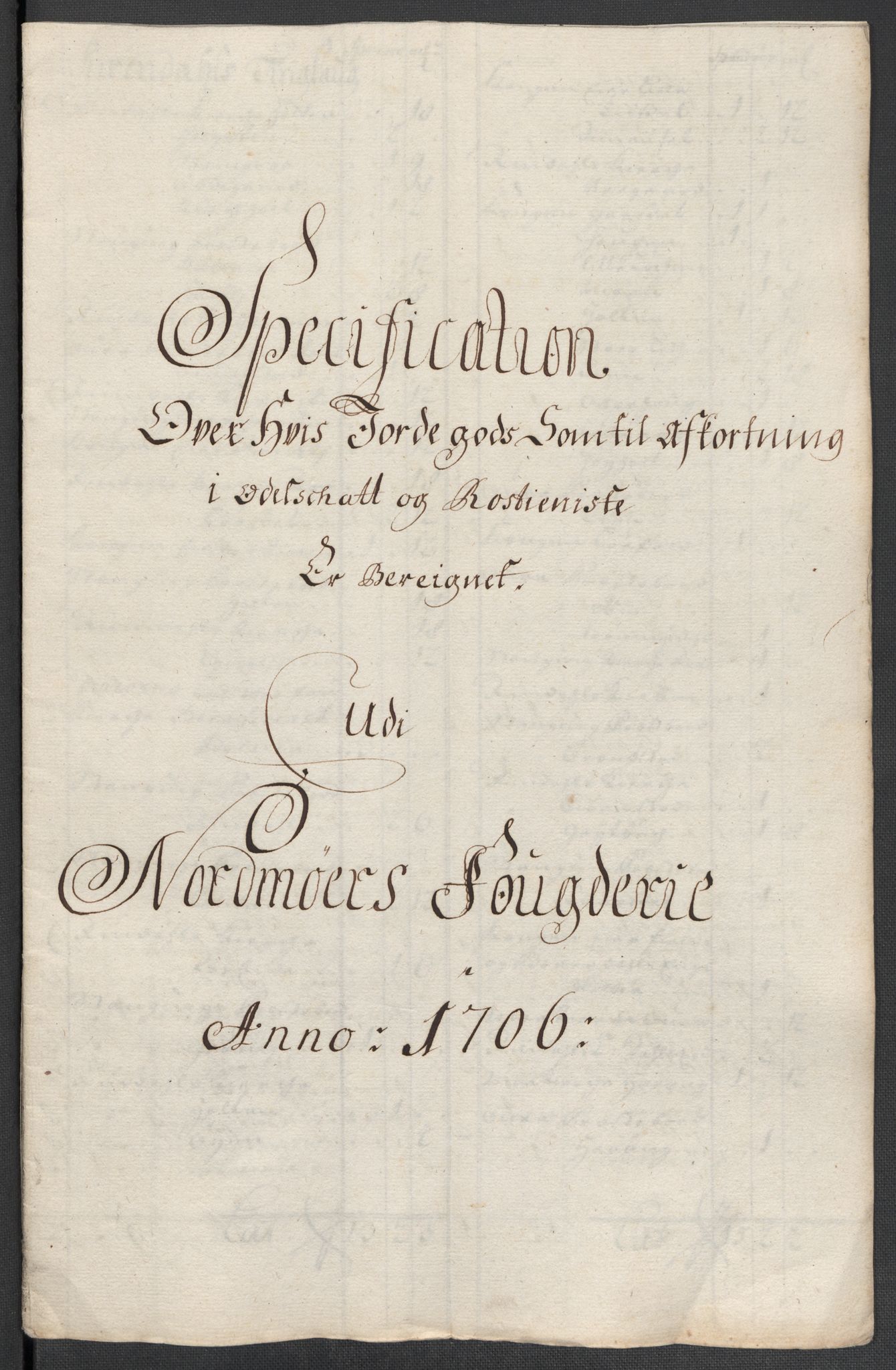 Rentekammeret inntil 1814, Reviderte regnskaper, Fogderegnskap, AV/RA-EA-4092/R56/L3742: Fogderegnskap Nordmøre, 1706-1707, p. 122