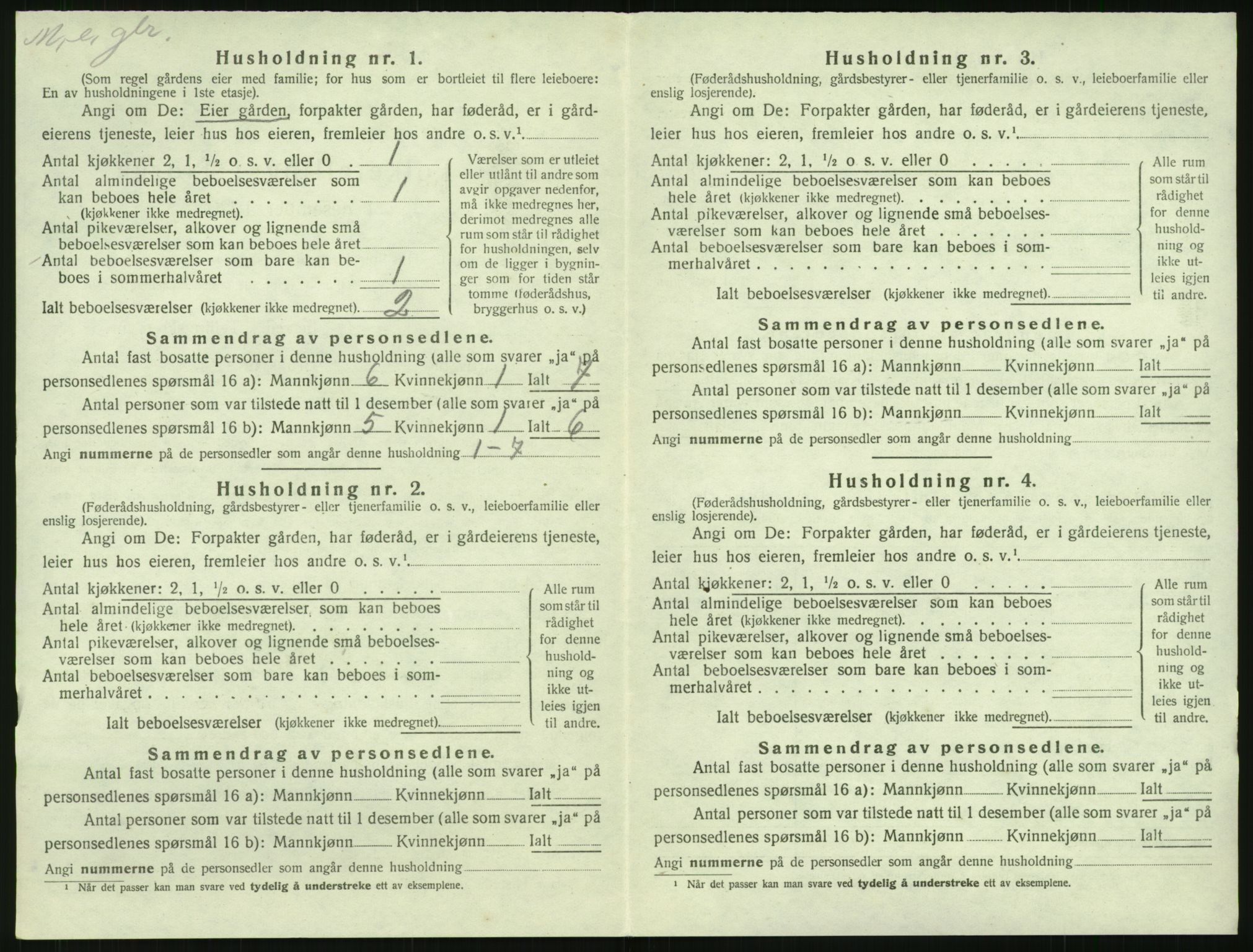 SAK, 1920 census for Øyestad, 1920, p. 139