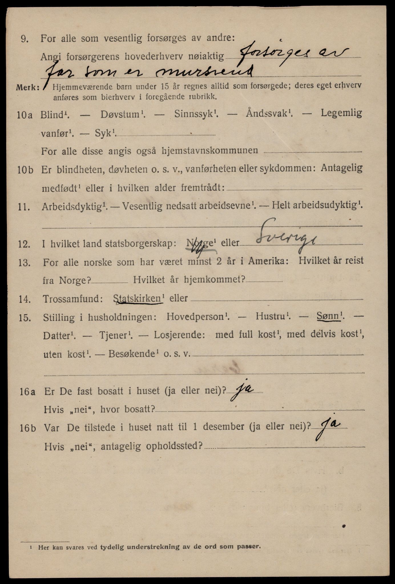 SAST, 1920 census for Stavanger, 1920, p. 84725