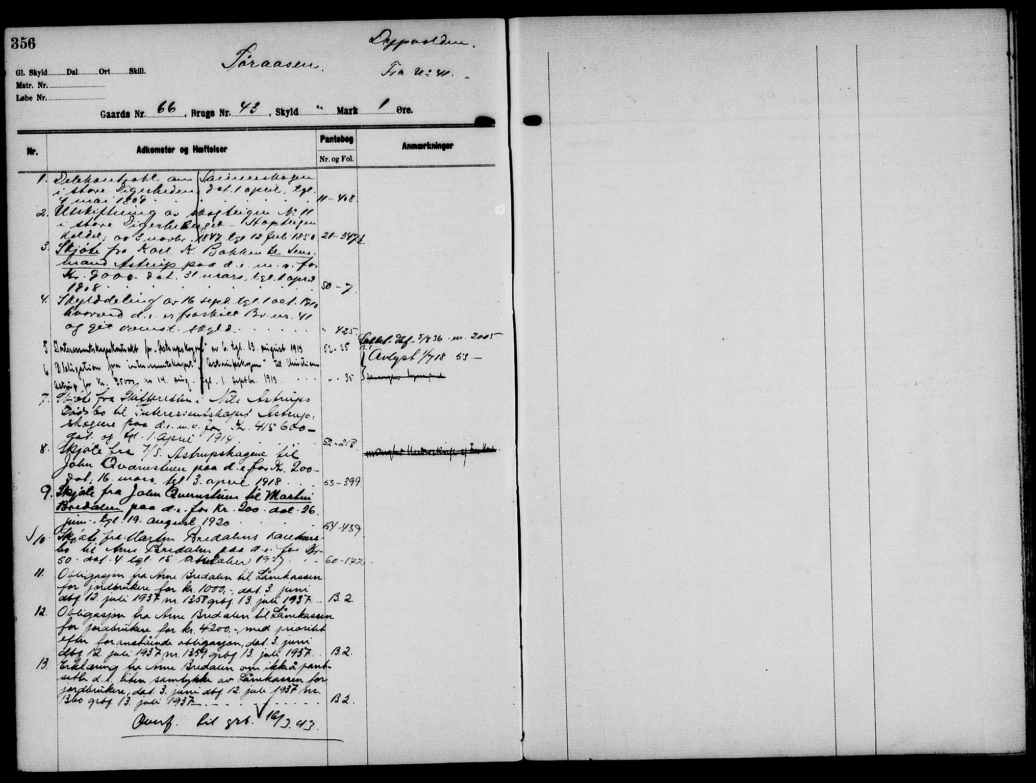 Solør tingrett, AV/SAH-TING-008/H/Ha/Hak/L0005: Mortgage register no. V, 1900-1935, p. 356