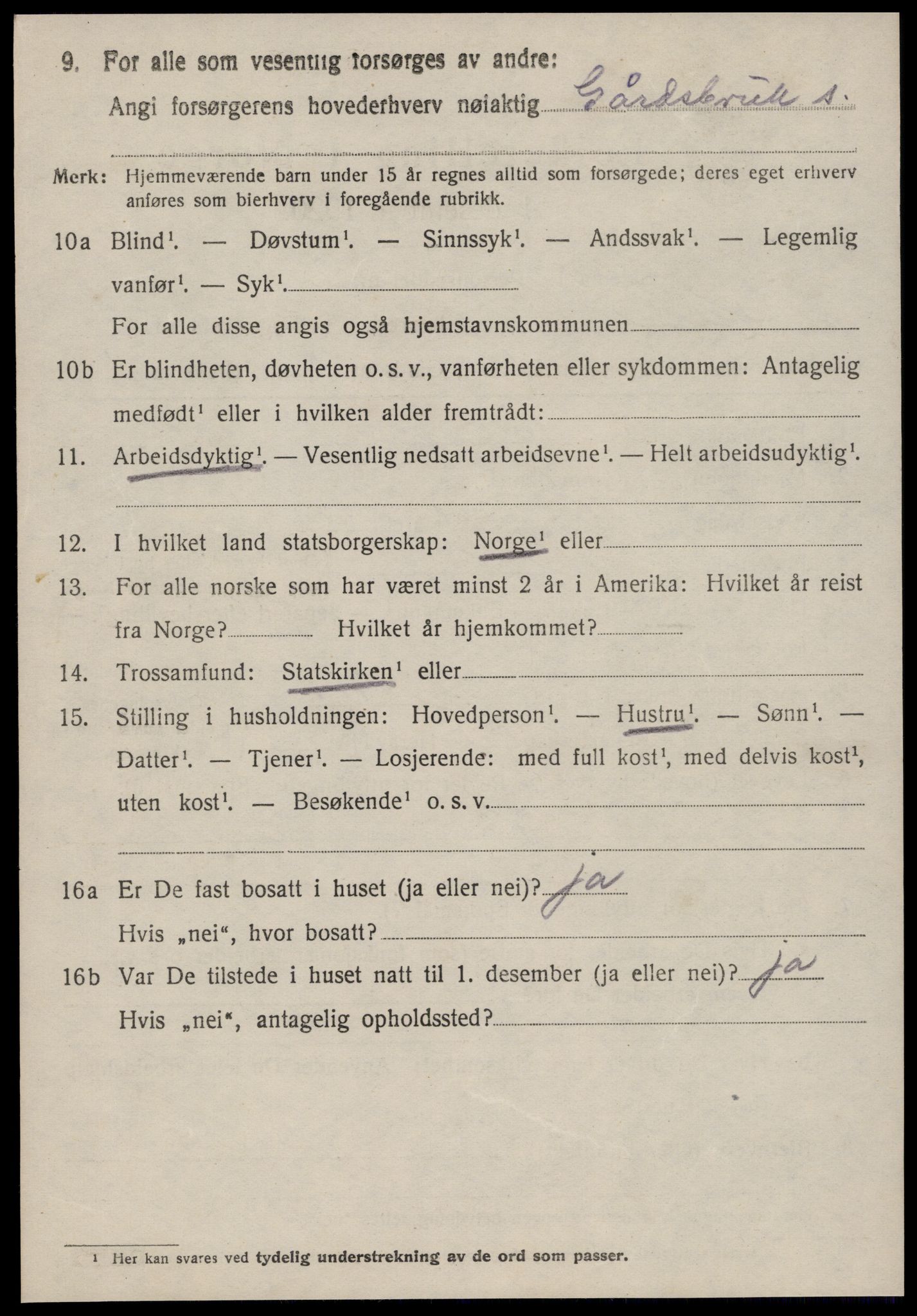 SAT, 1920 census for Hen, 1920, p. 2327