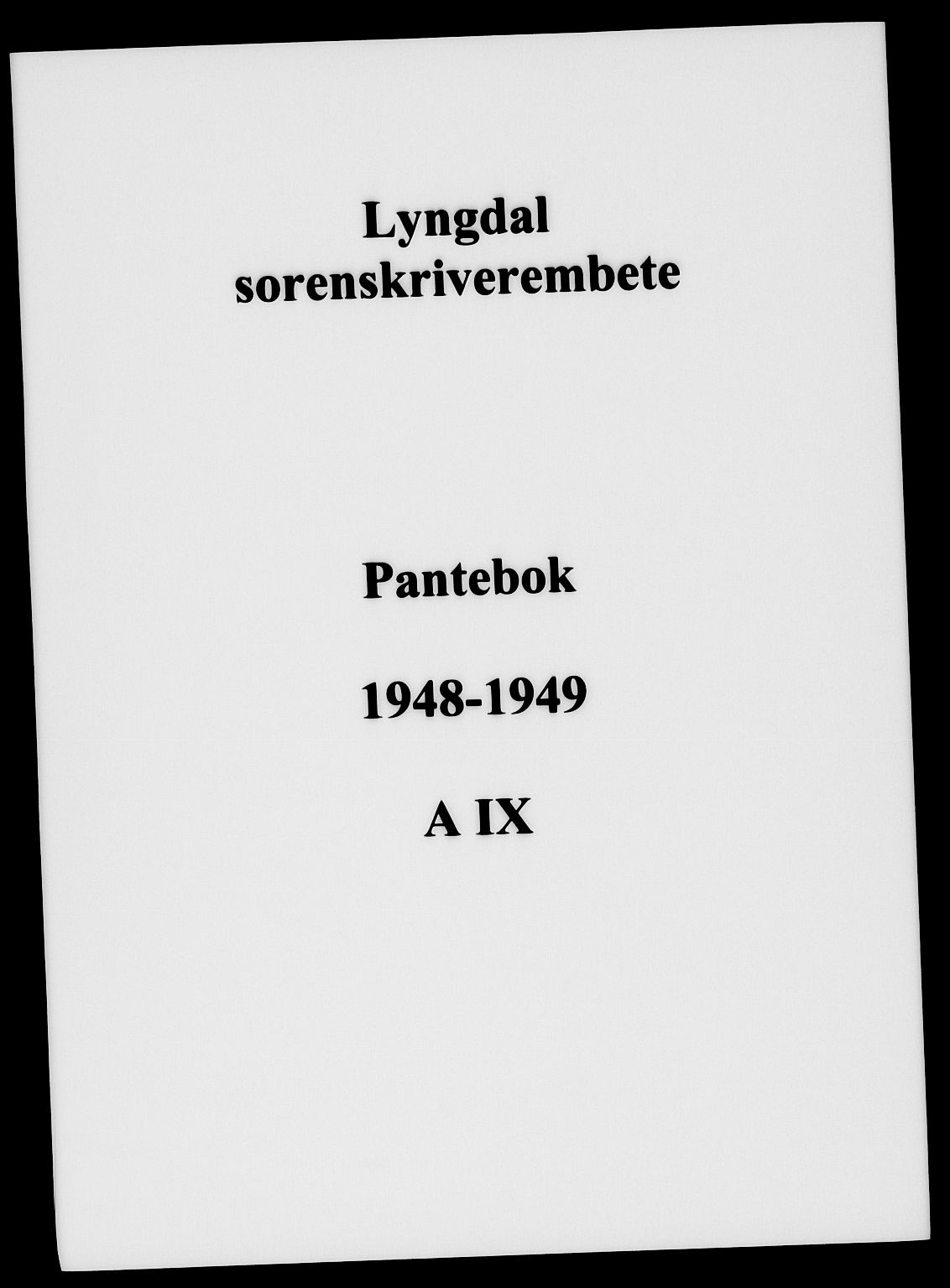 Lyngdal sorenskriveri, AV/SAK-1221-0004/G/Gb/L0663: Mortgage book no. A IX, 1948-1949